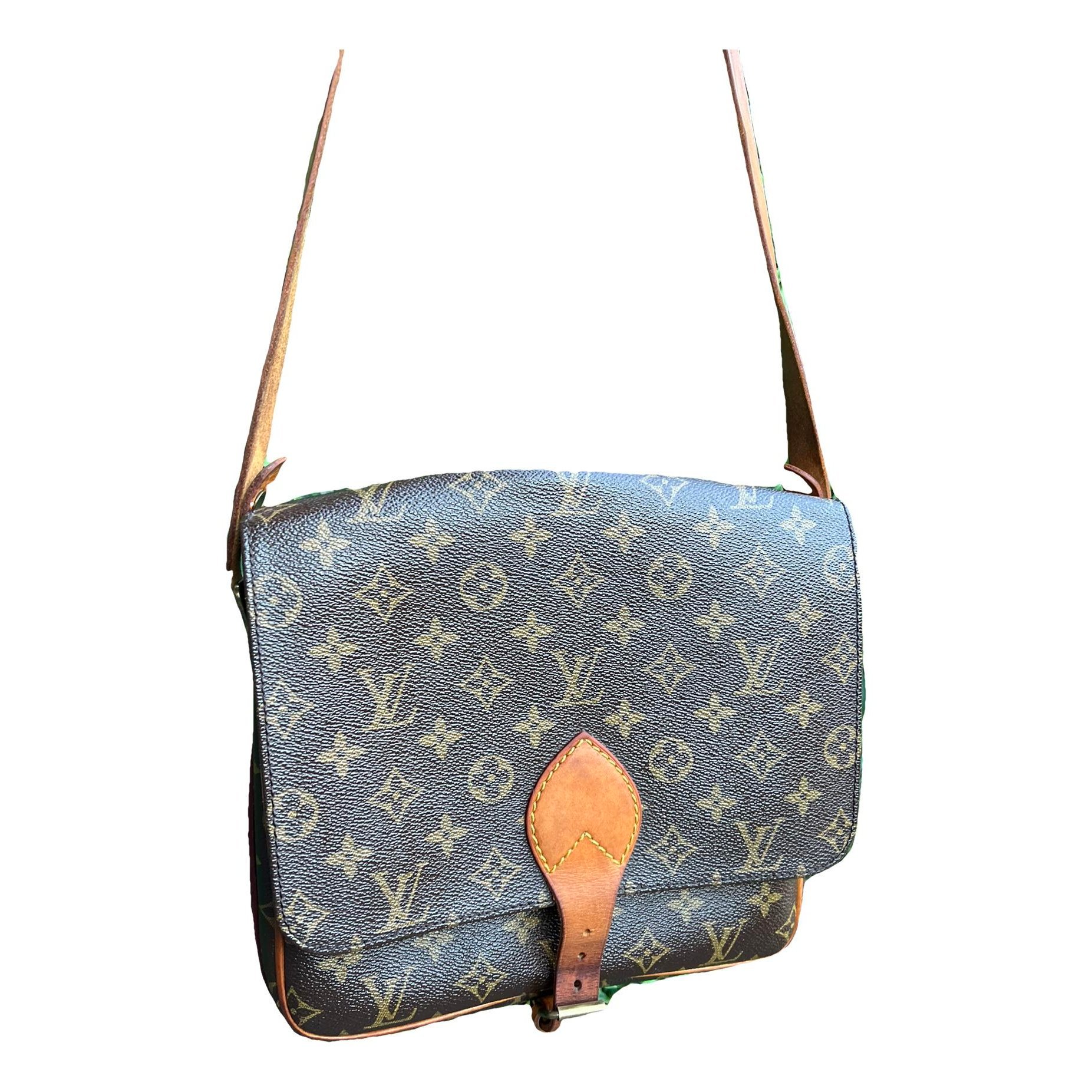Cartouchière leather crossbody bag