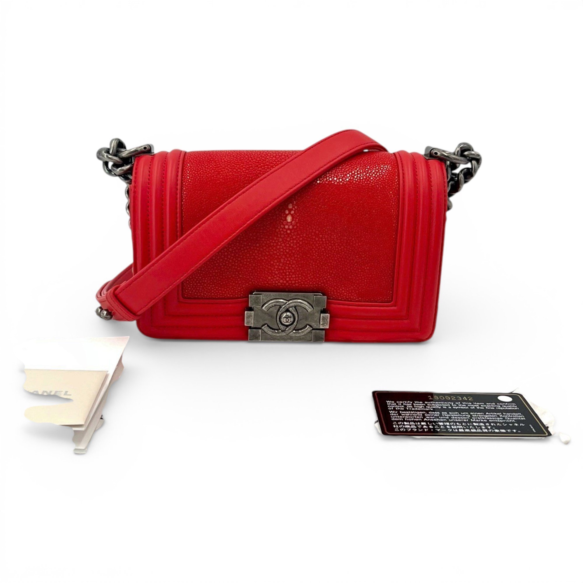 Boy leather crossbody bag