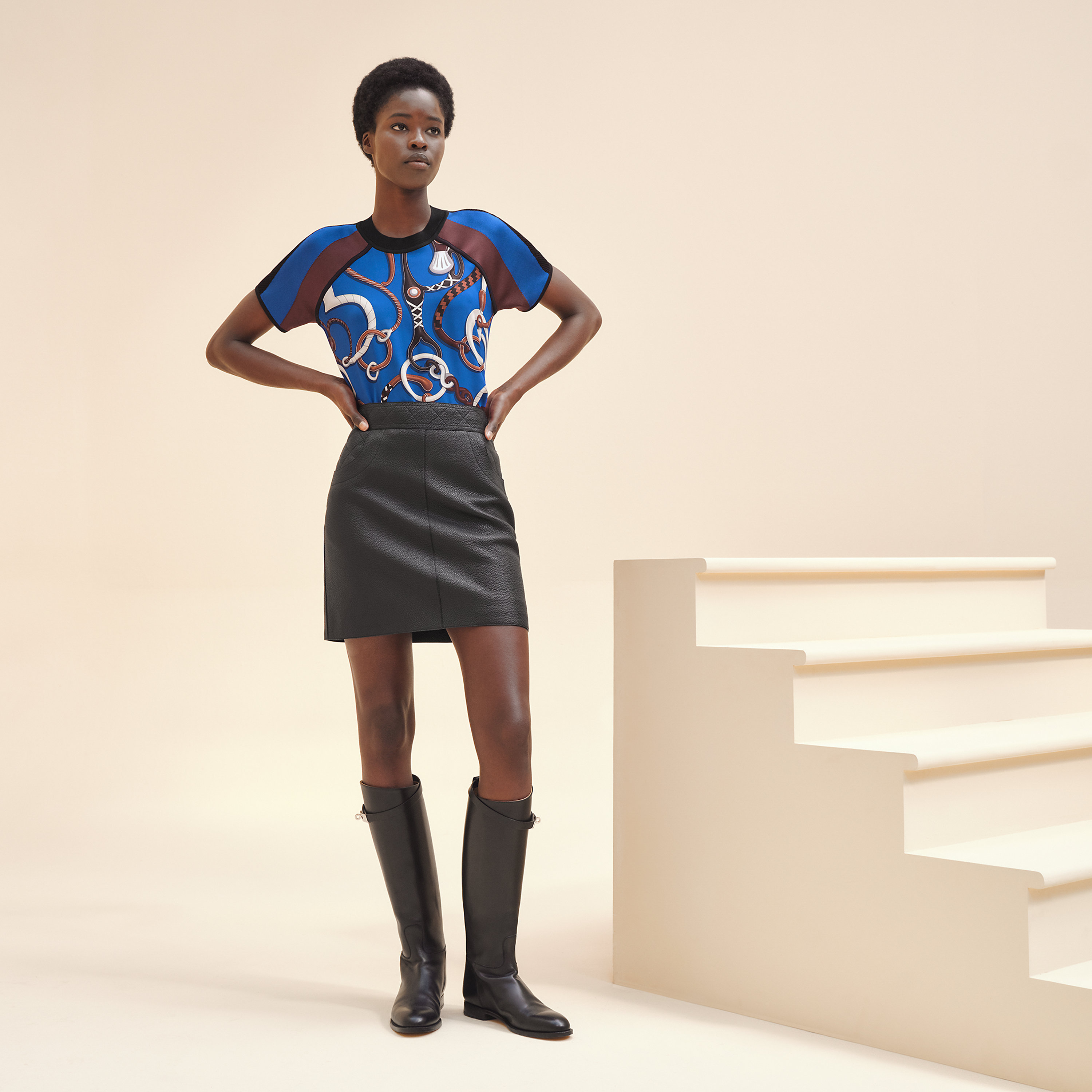 Miniskirt with quilted detail