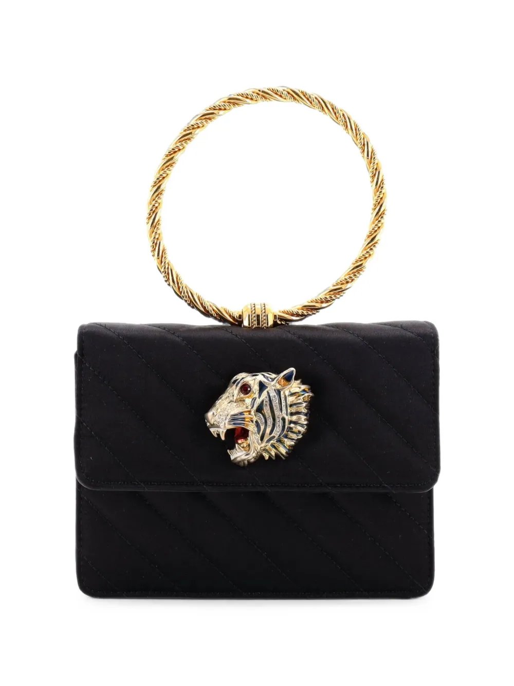 Rajah Broadway Top Handle Evening Bag Quilted Satin satchel