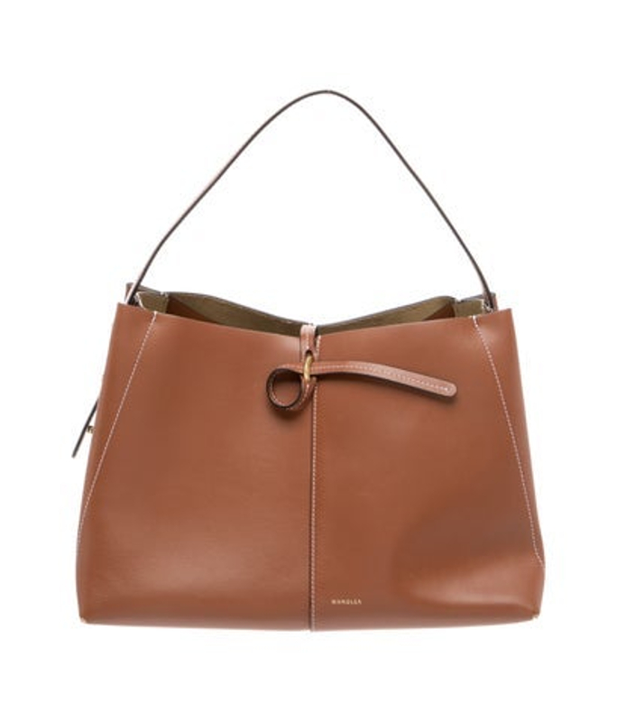 WANDLER Leather Top Handle Bag