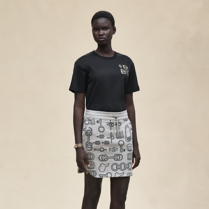 Gris Byzantin "Cahier Du Colporteur" Miniskirt