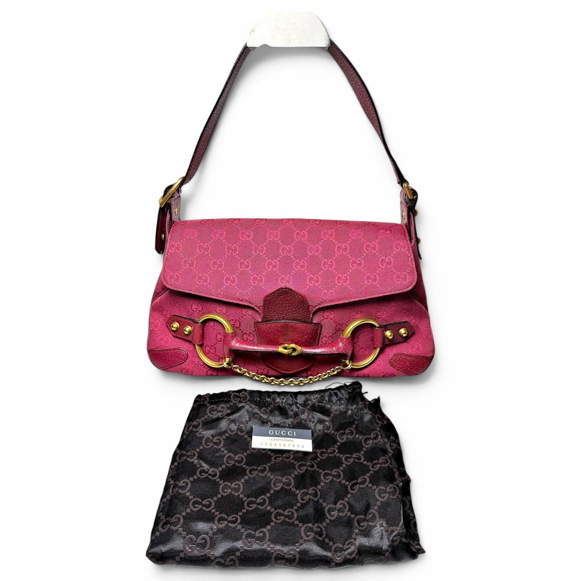 Horsebit Chain cloth handbag