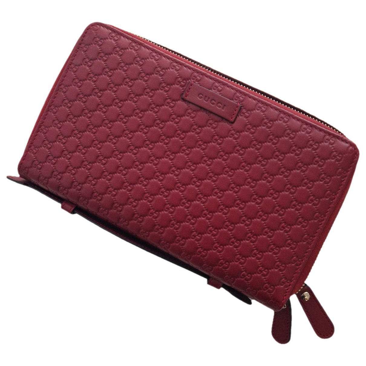 Leather clutch bag