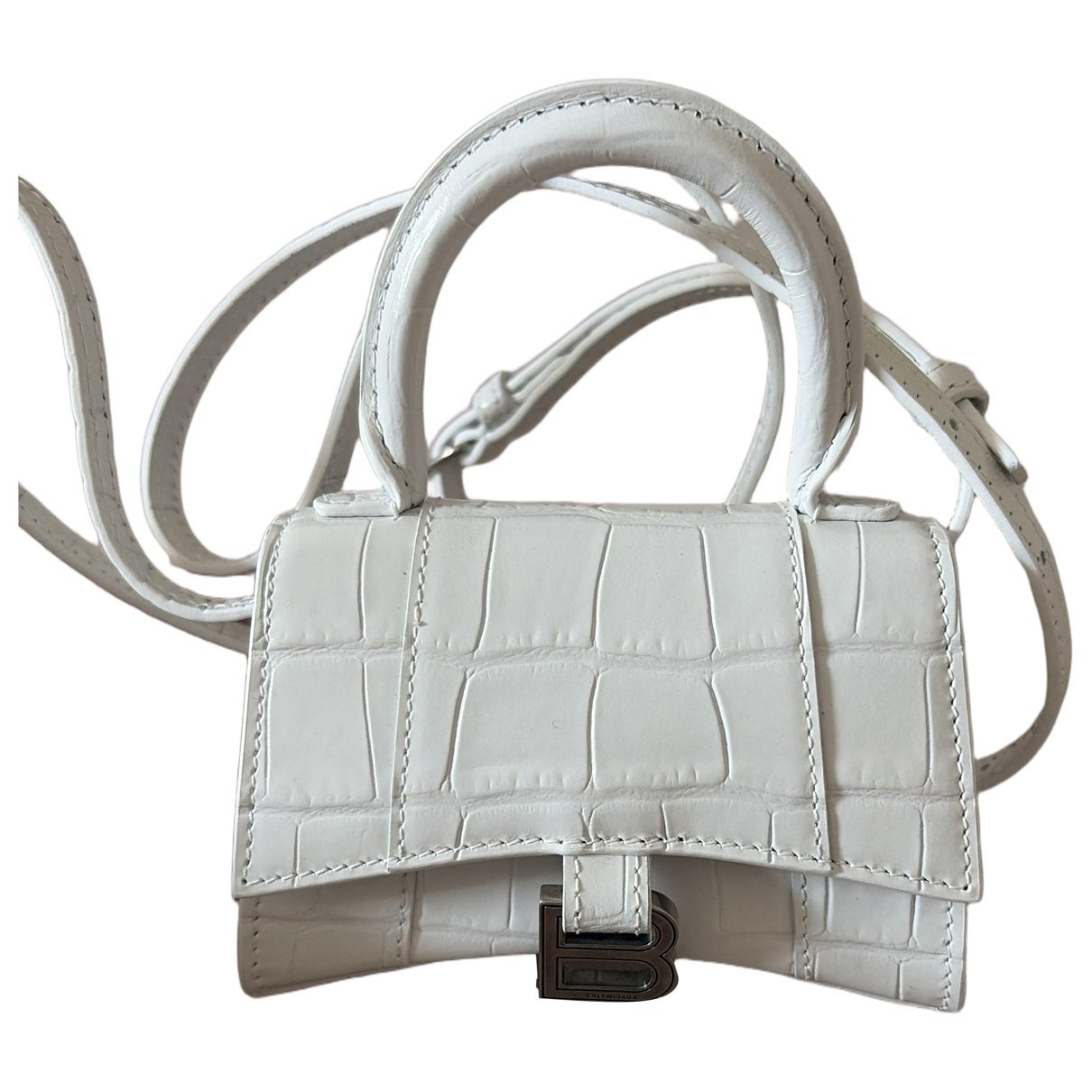 Hourglass leather bag
