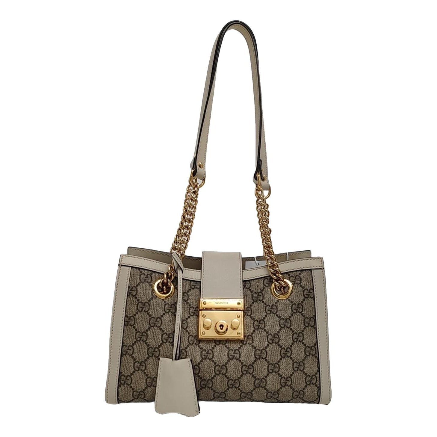 Padlock leather handbag