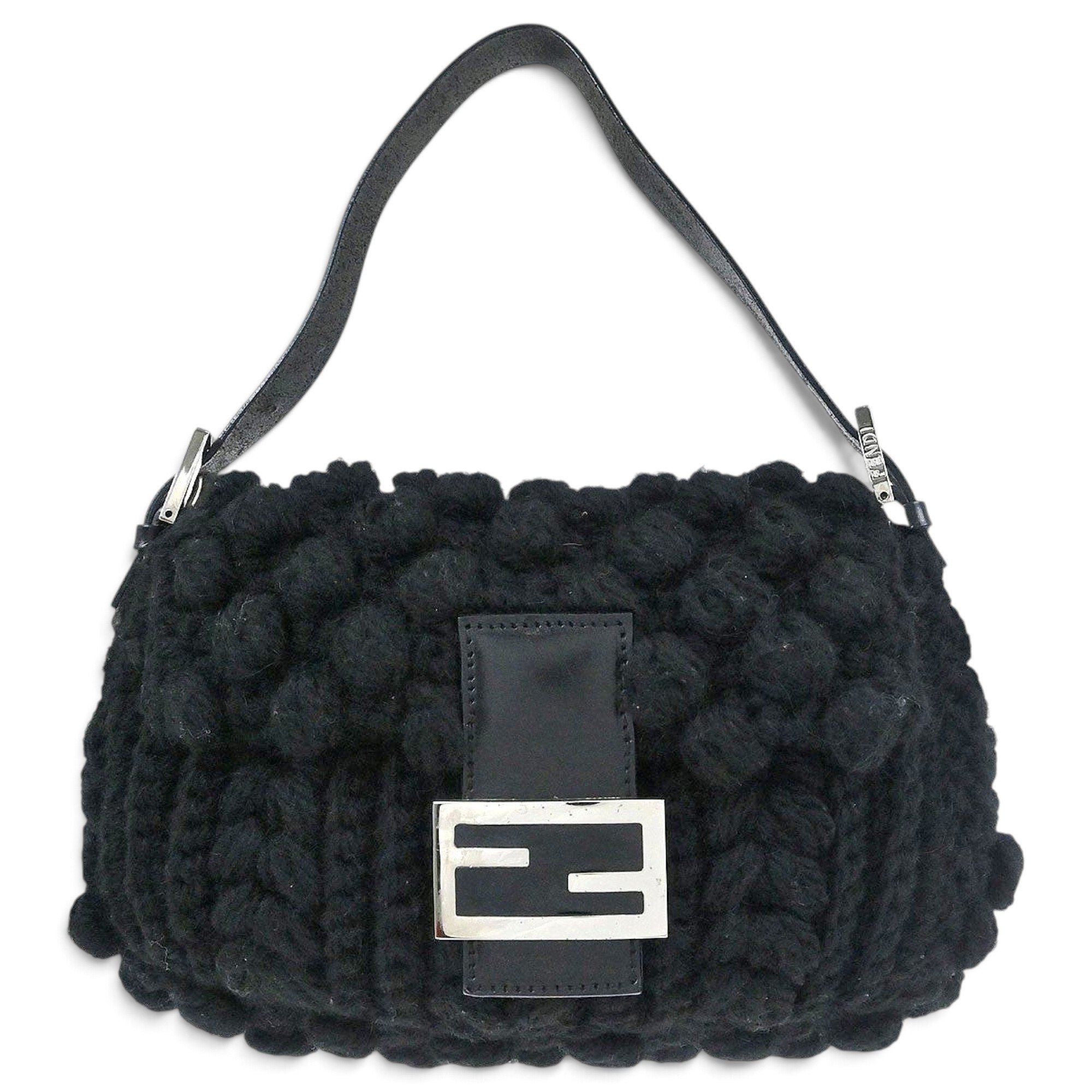 Baguette wool handbag