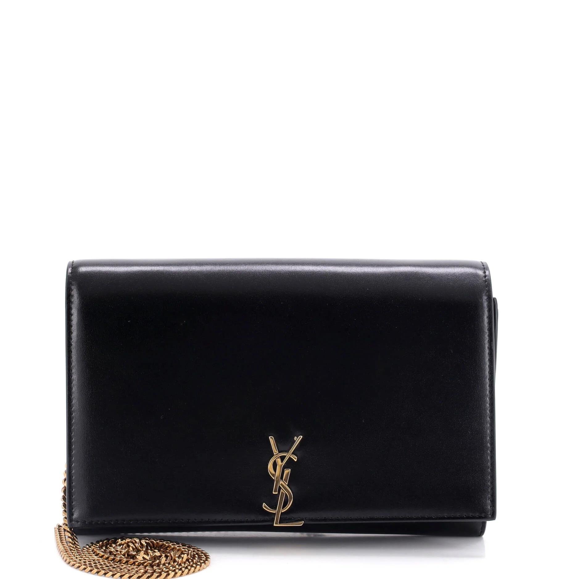 Leather clutch bag