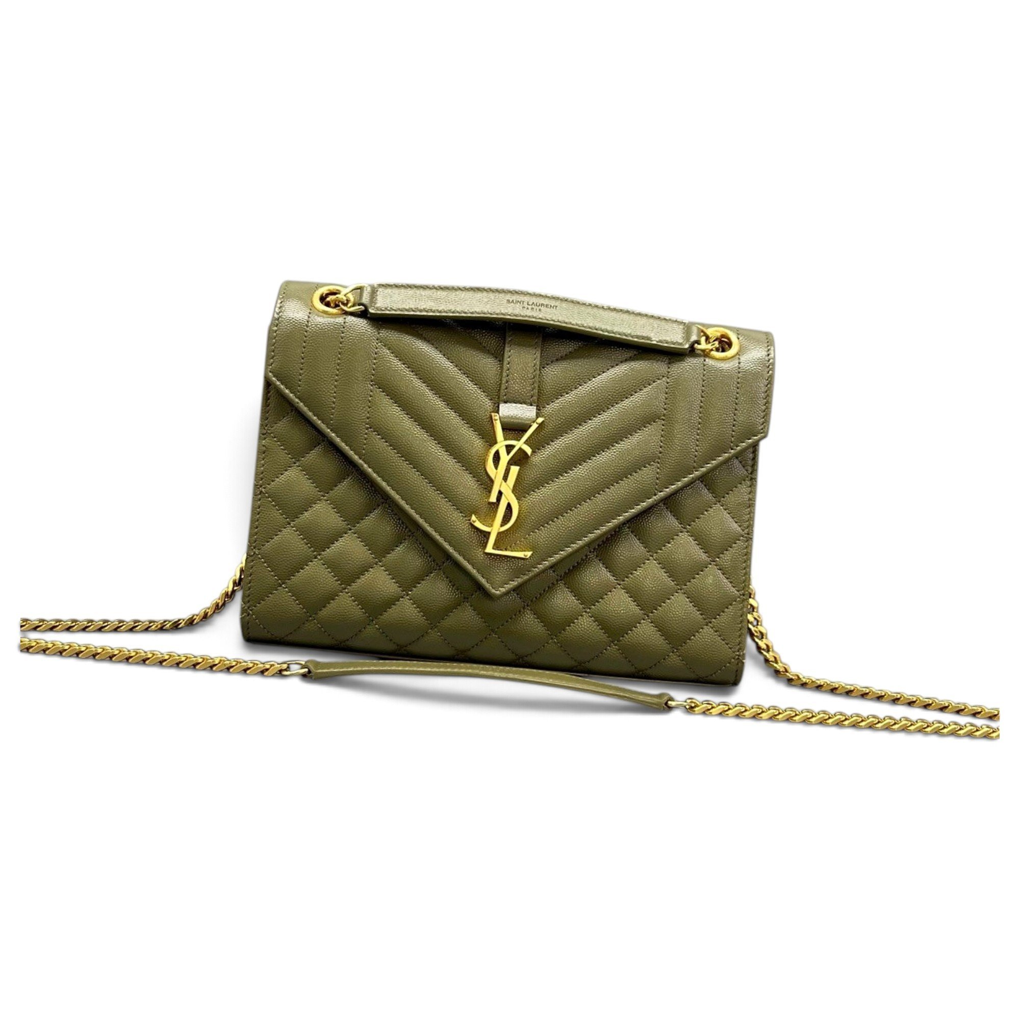 Envelope leather handbag