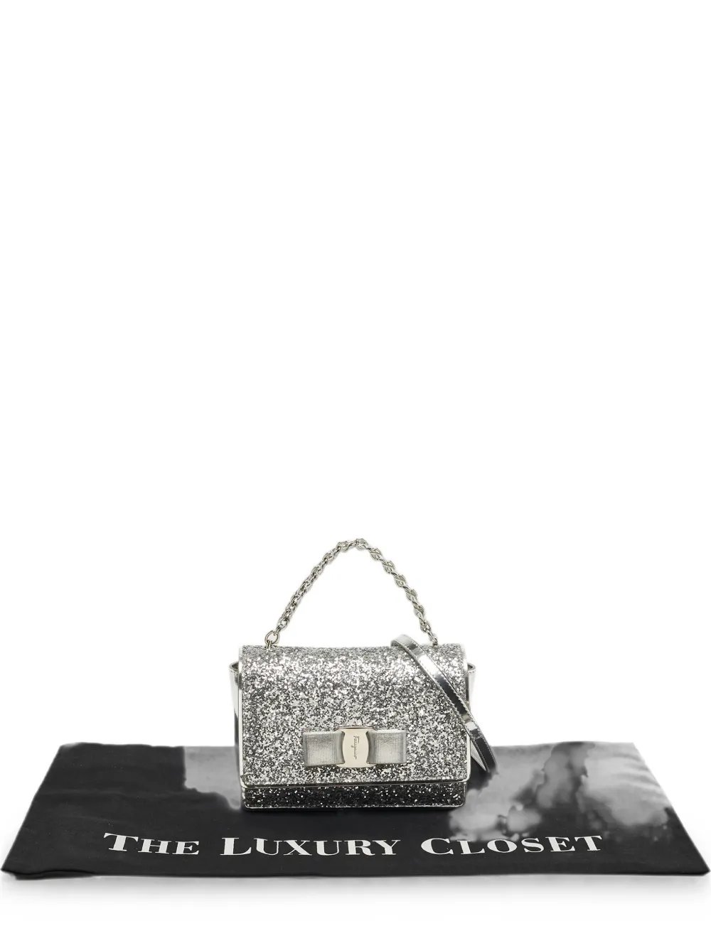 Vara bow glitter top tote bag