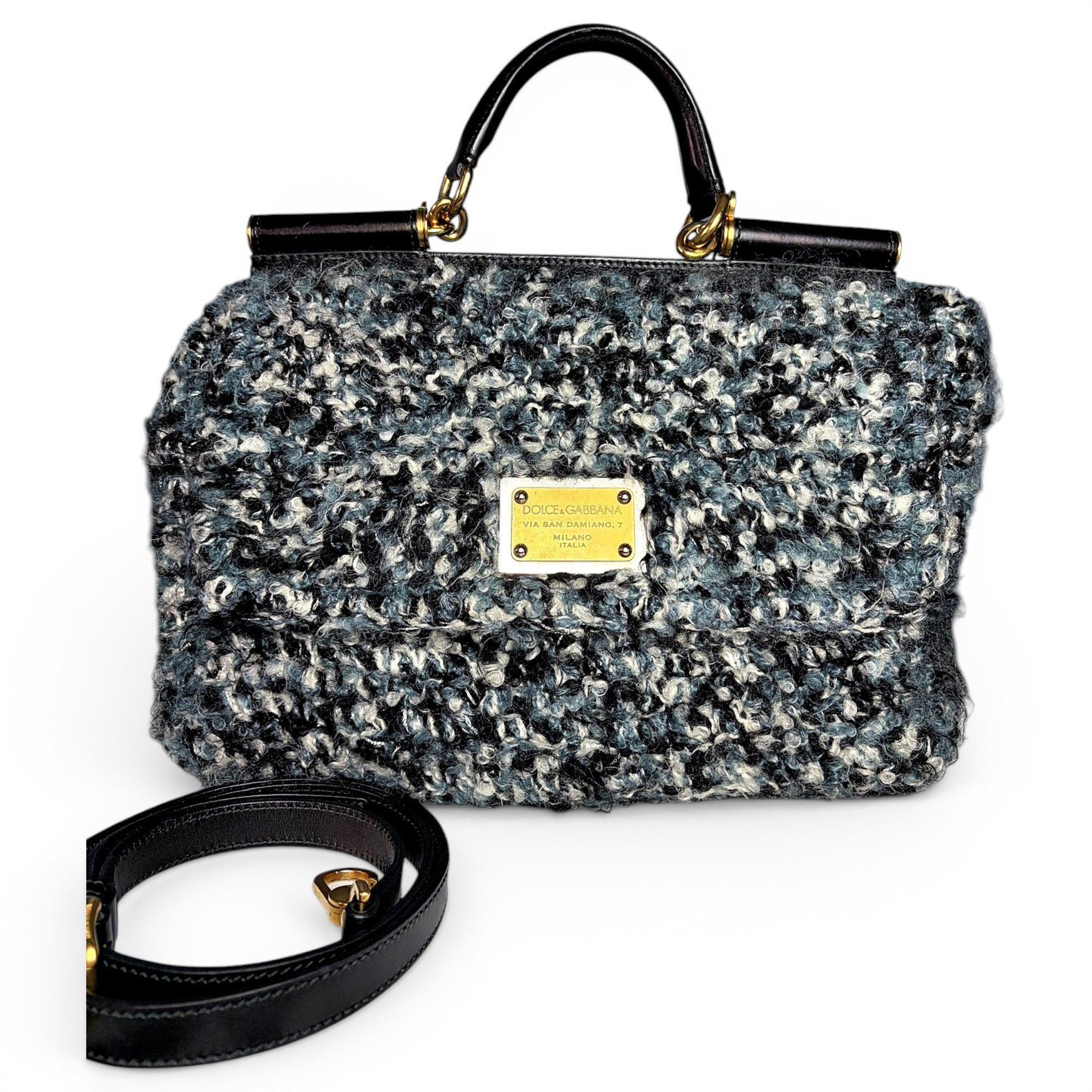 Dolce & Gabbana Sicily wool crossbody bag