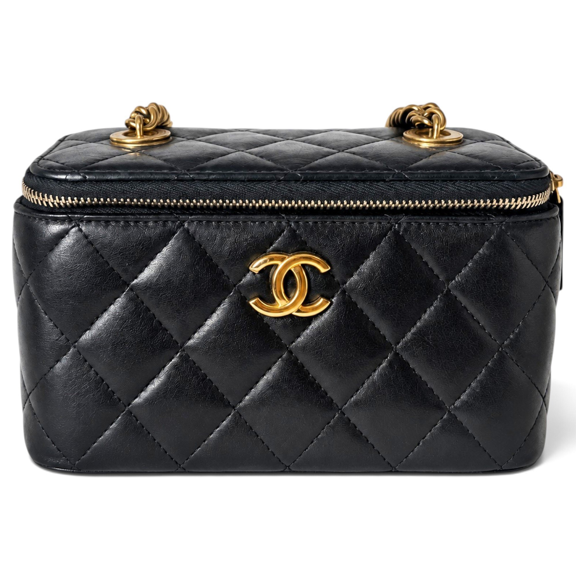 Vanity leather handbag