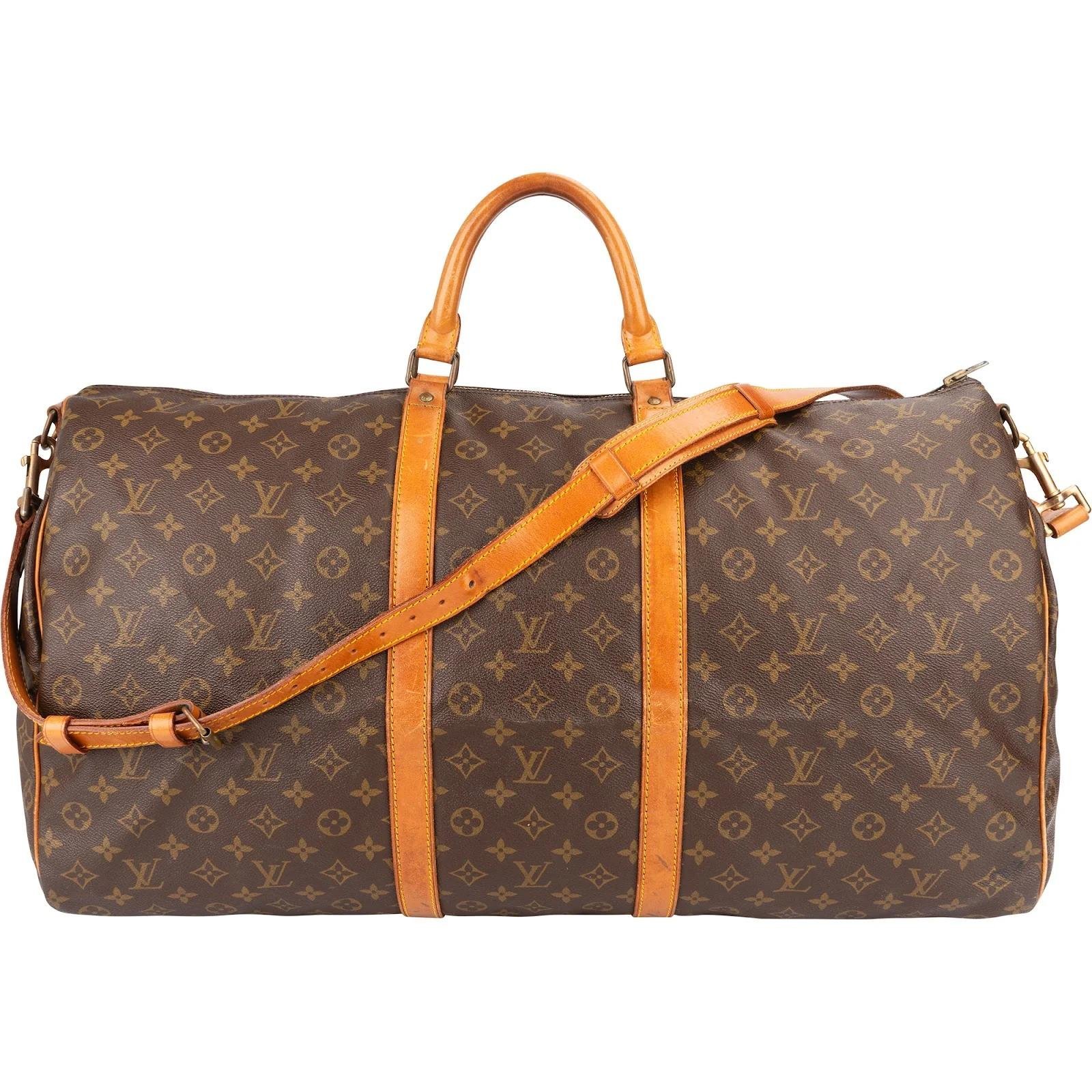 Keepall leather travel bag
