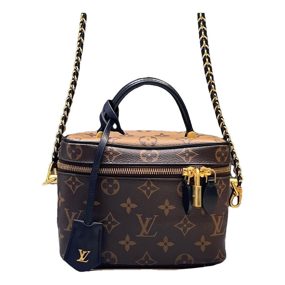 Vanity leather handbag