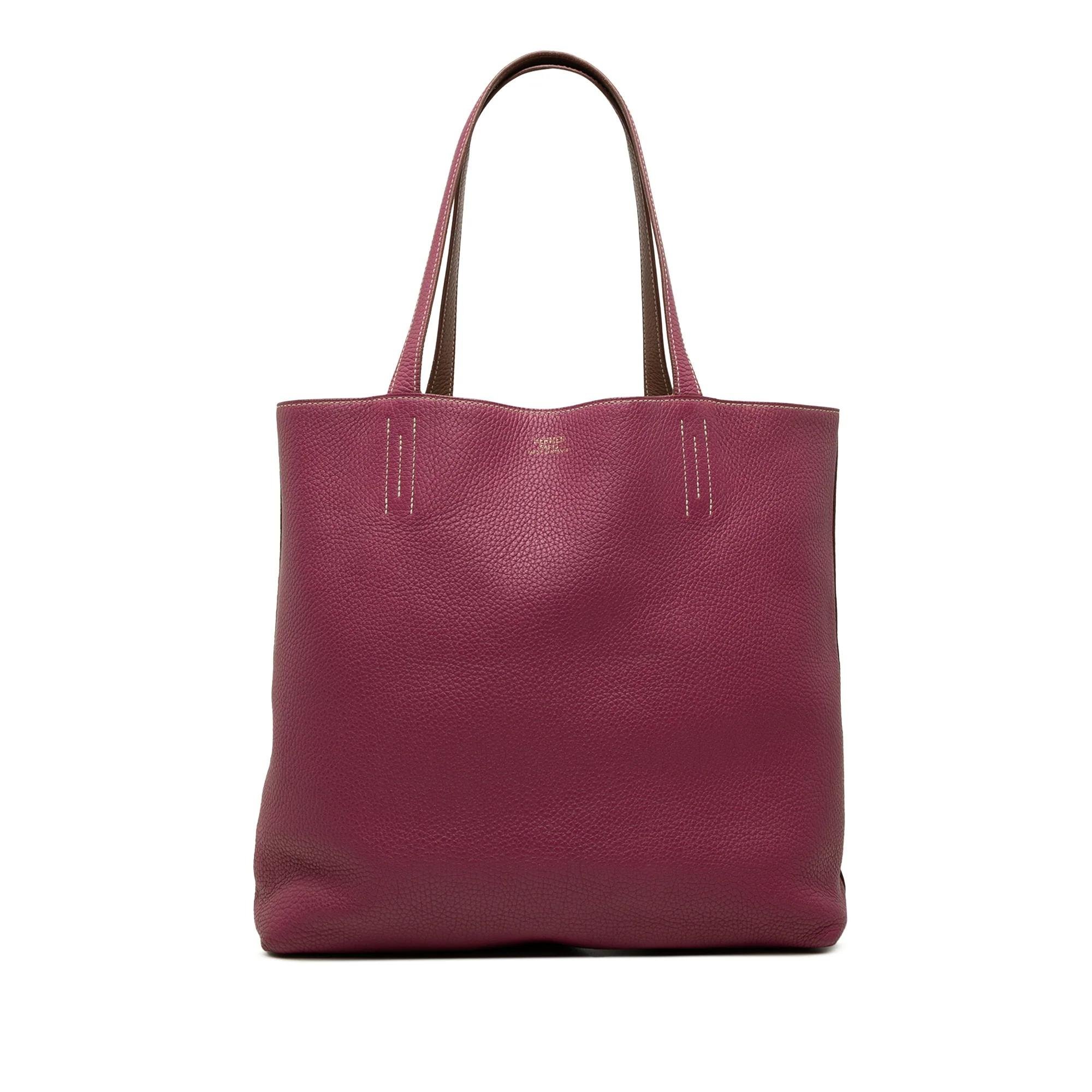 Double sens leather tote