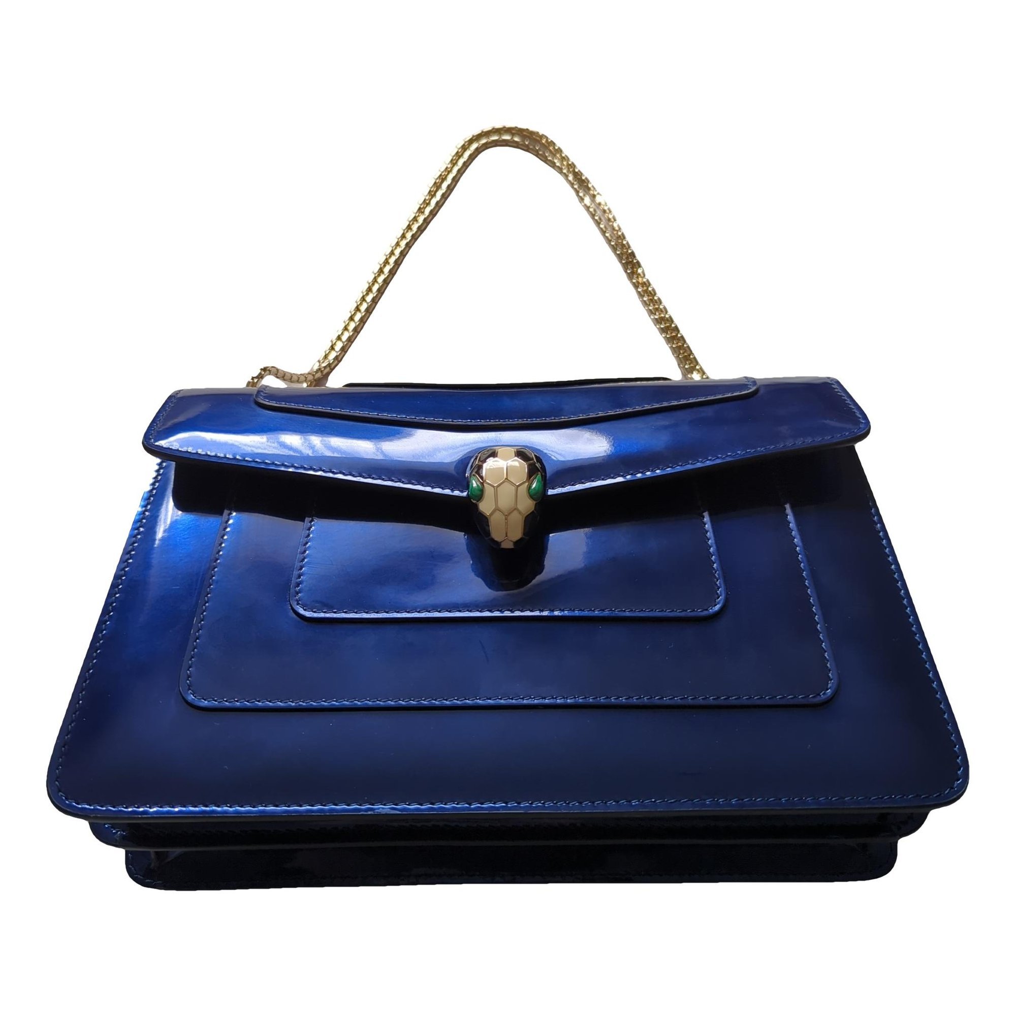 Serpenti patent leather handbag
