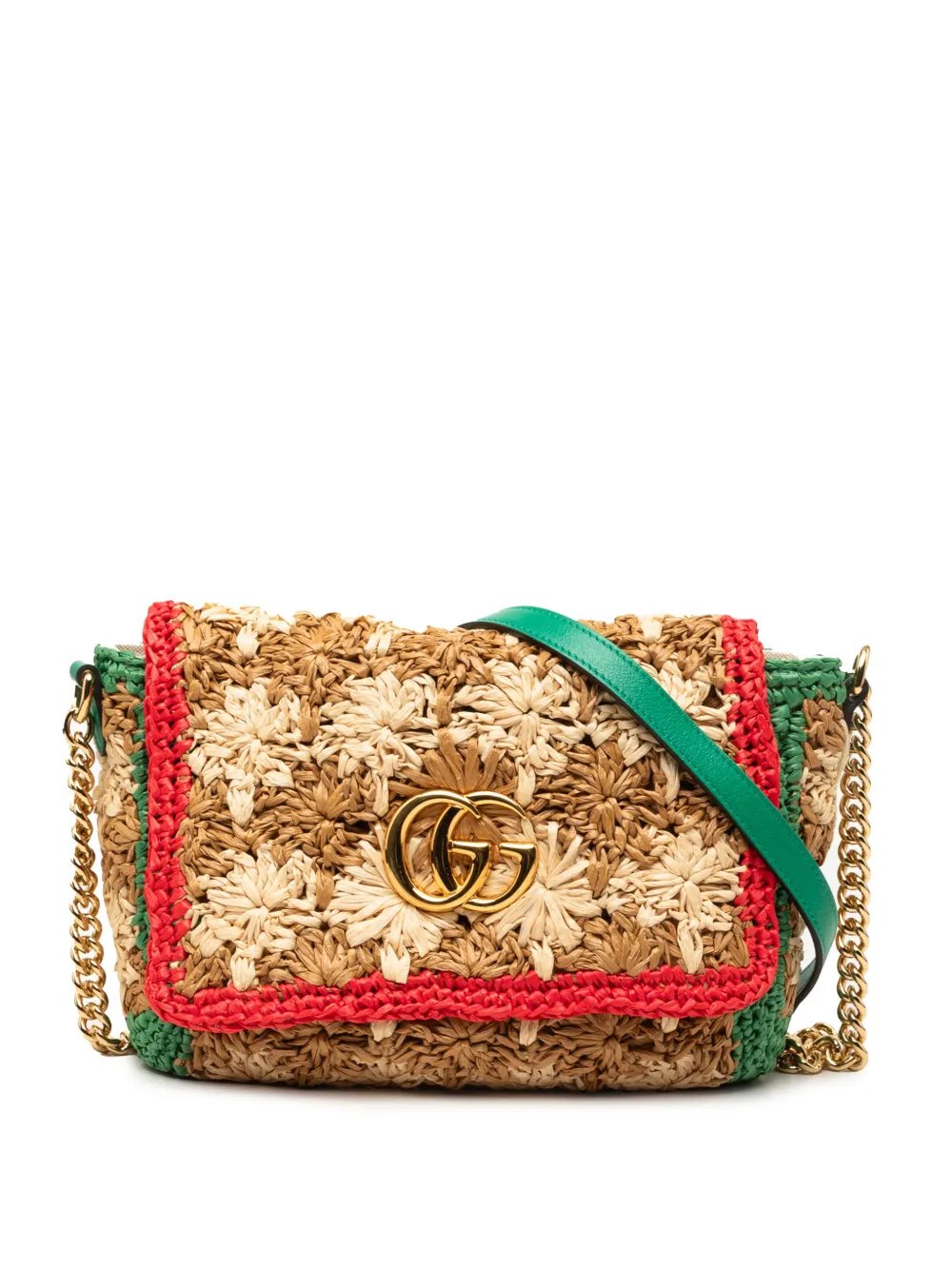 2016-2026 Small GG Marmont Raffia crossbody bag