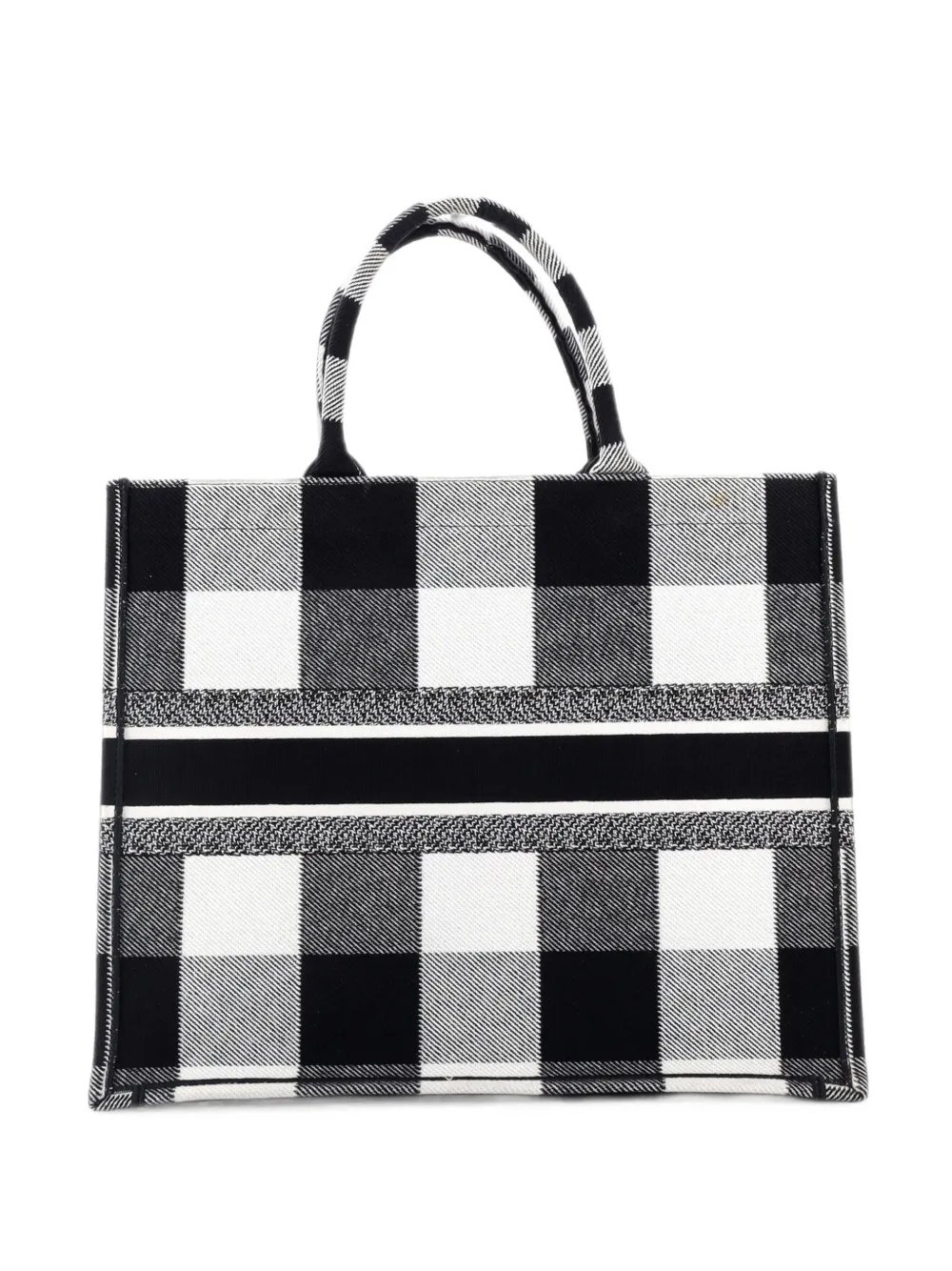 Book Embroidered Canvas Large tote bag