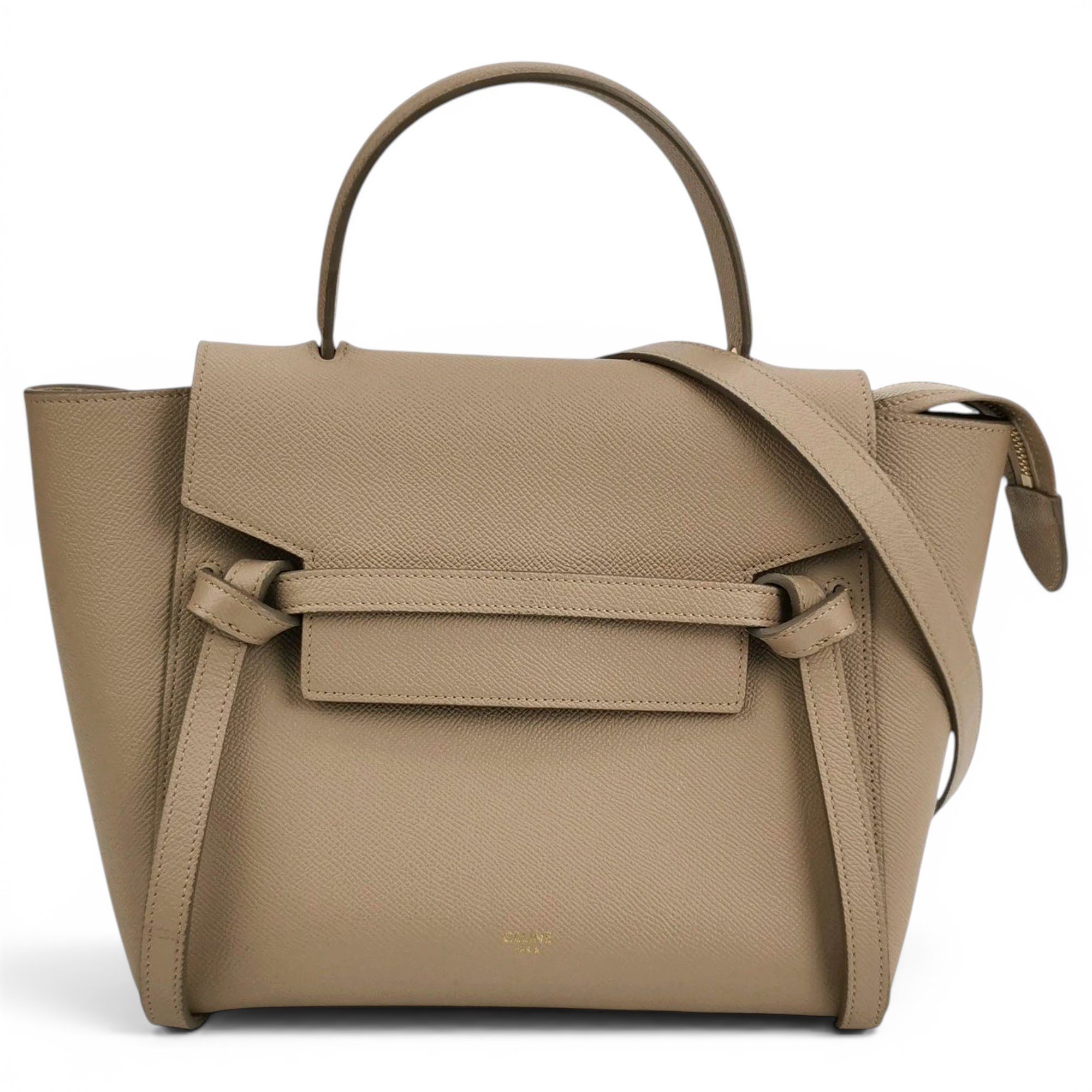 Belt leather handbag