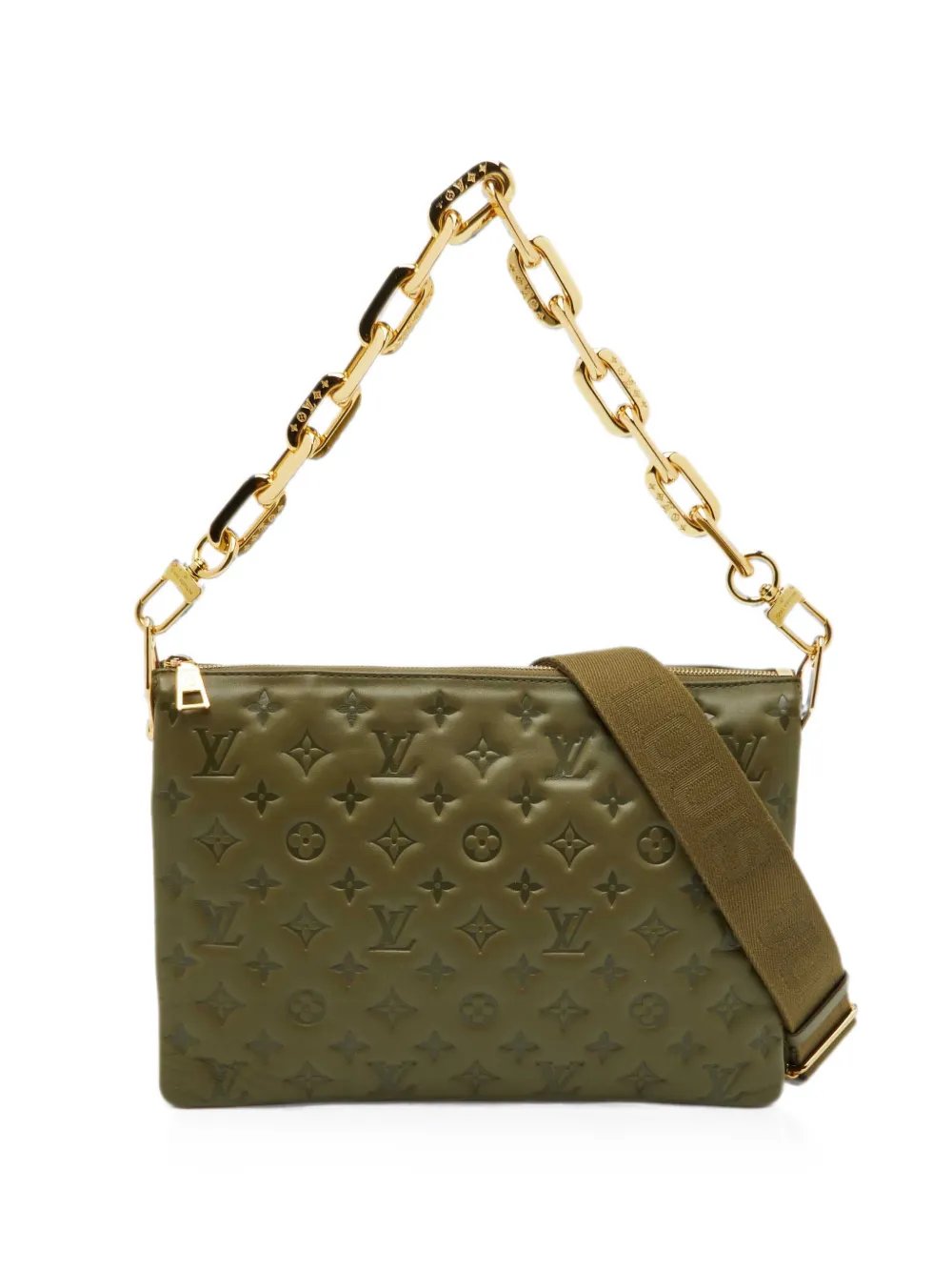 Coussin MM embossed shoulder bag