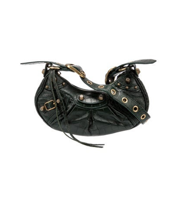 Balenciaga Embossed Leather Shoulder Bag Xs