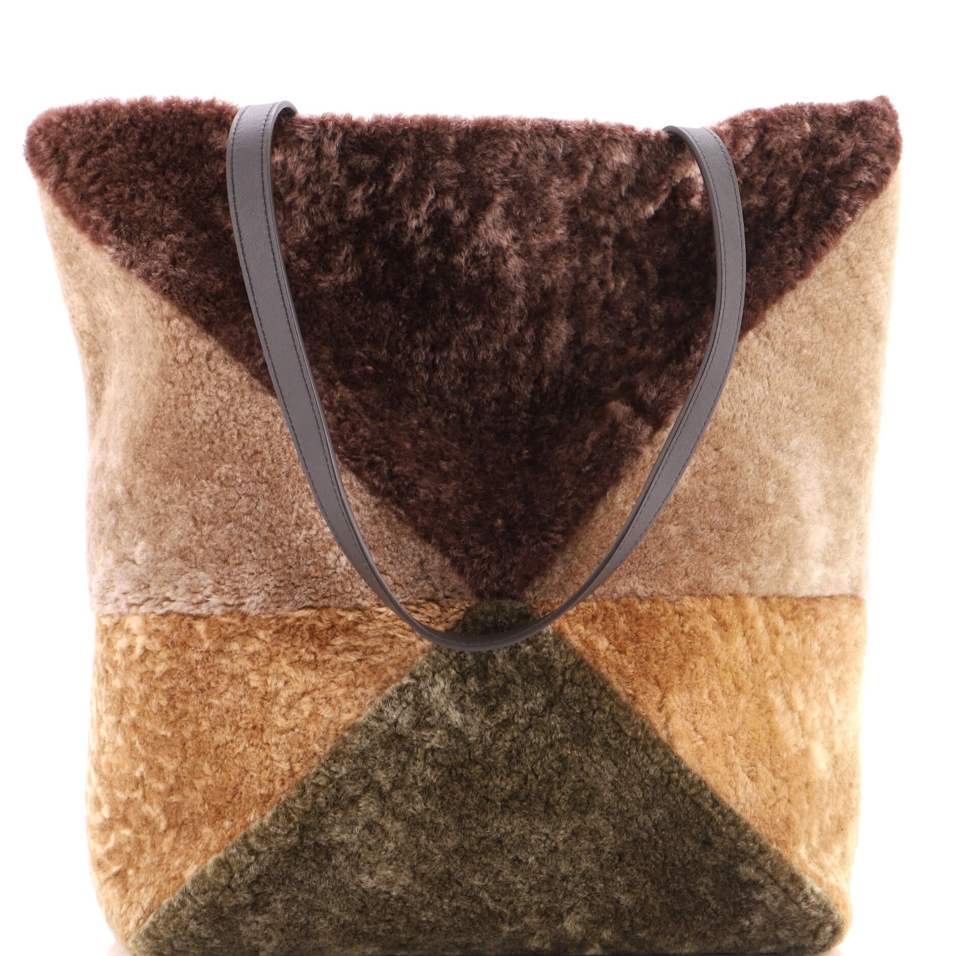 Puzzle Fold Tote Shearling Large