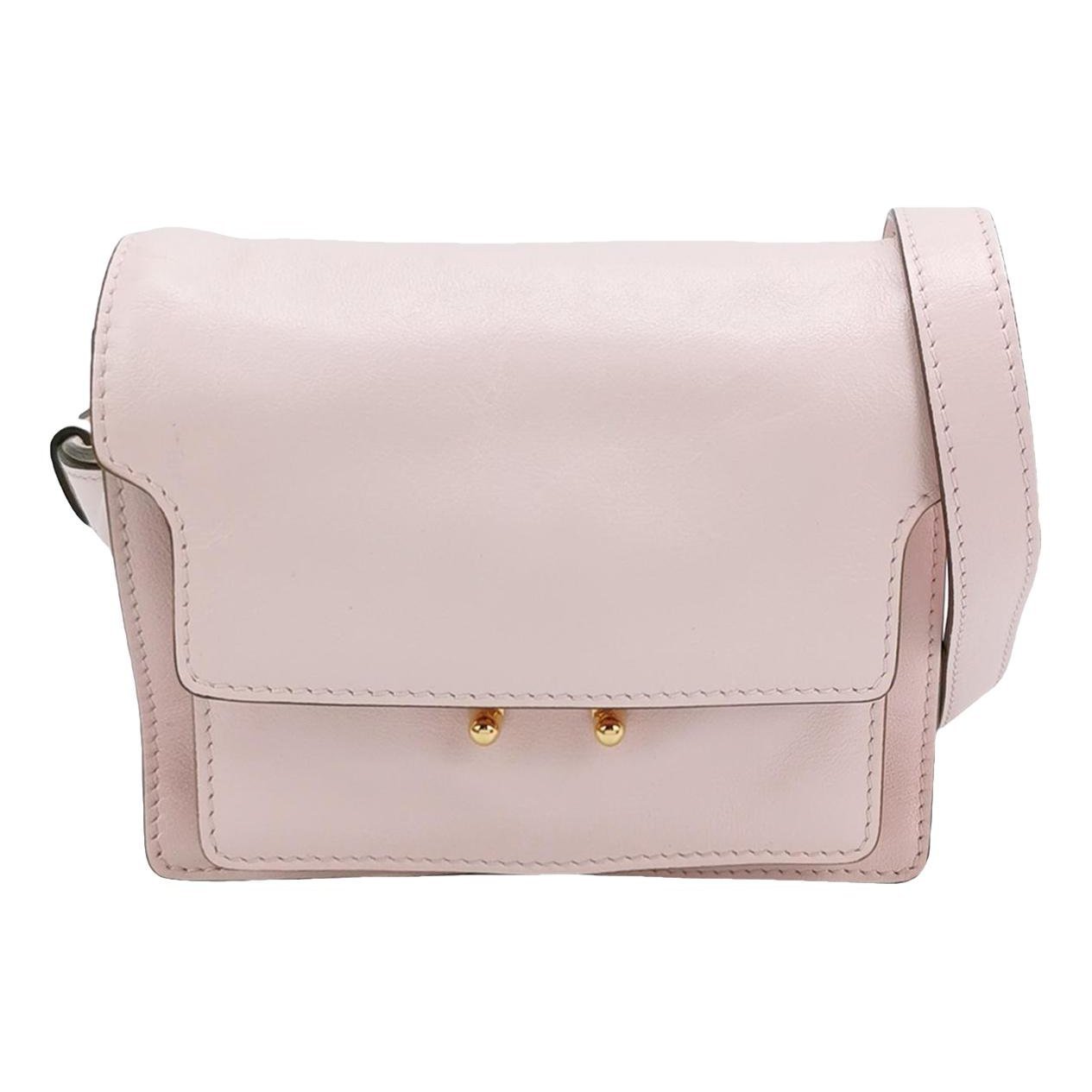 Trunk leather crossbody bag