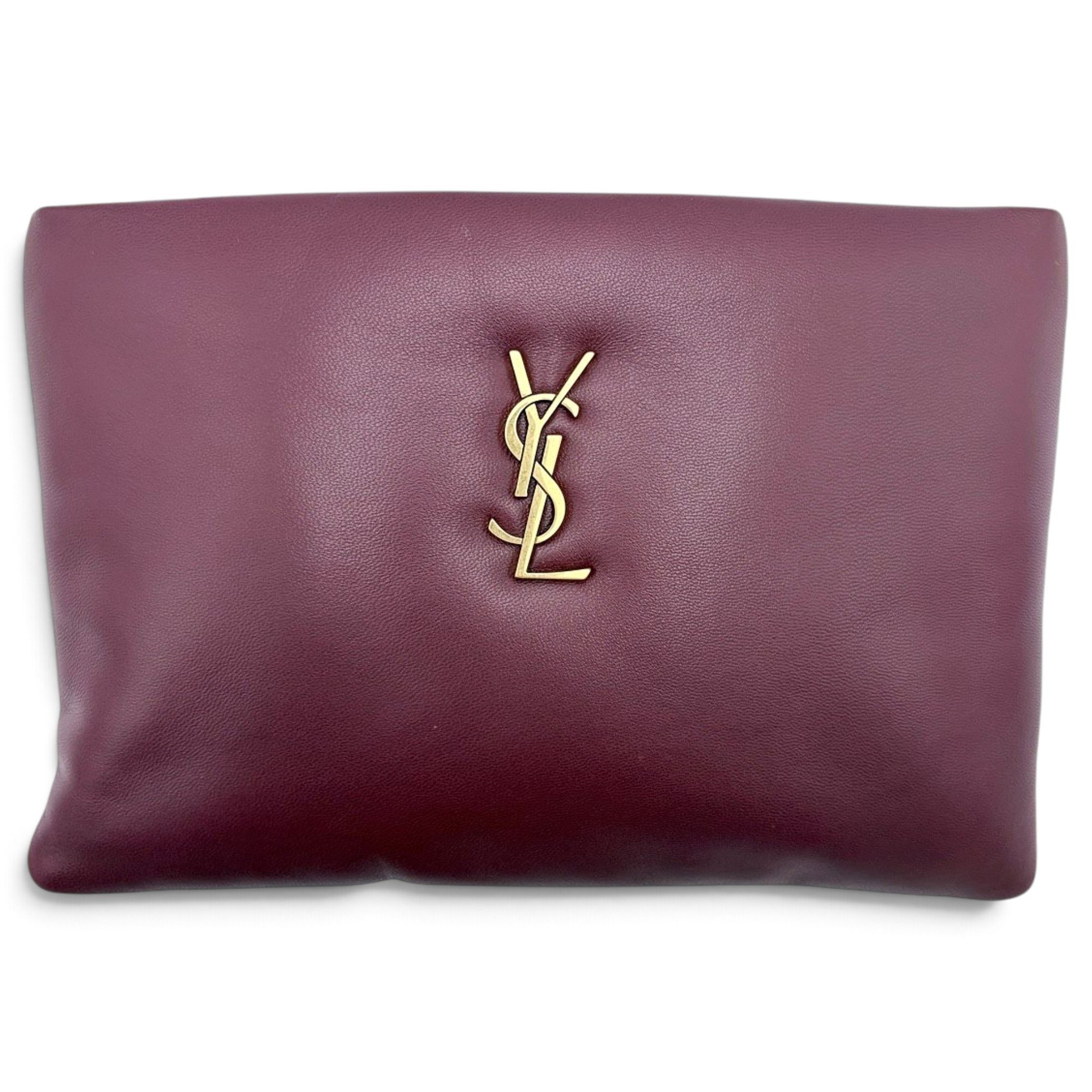 Leather clutch bag