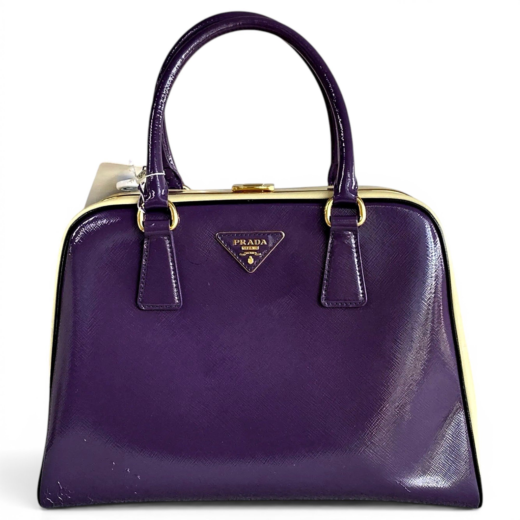 Promenade patent leather handbag