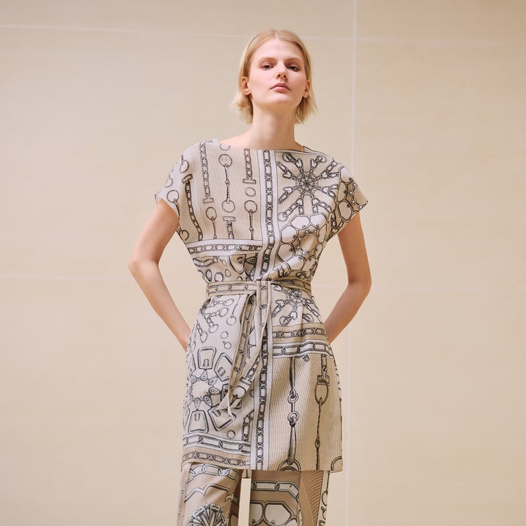 "Effet Kaleidoscope" belted tunic