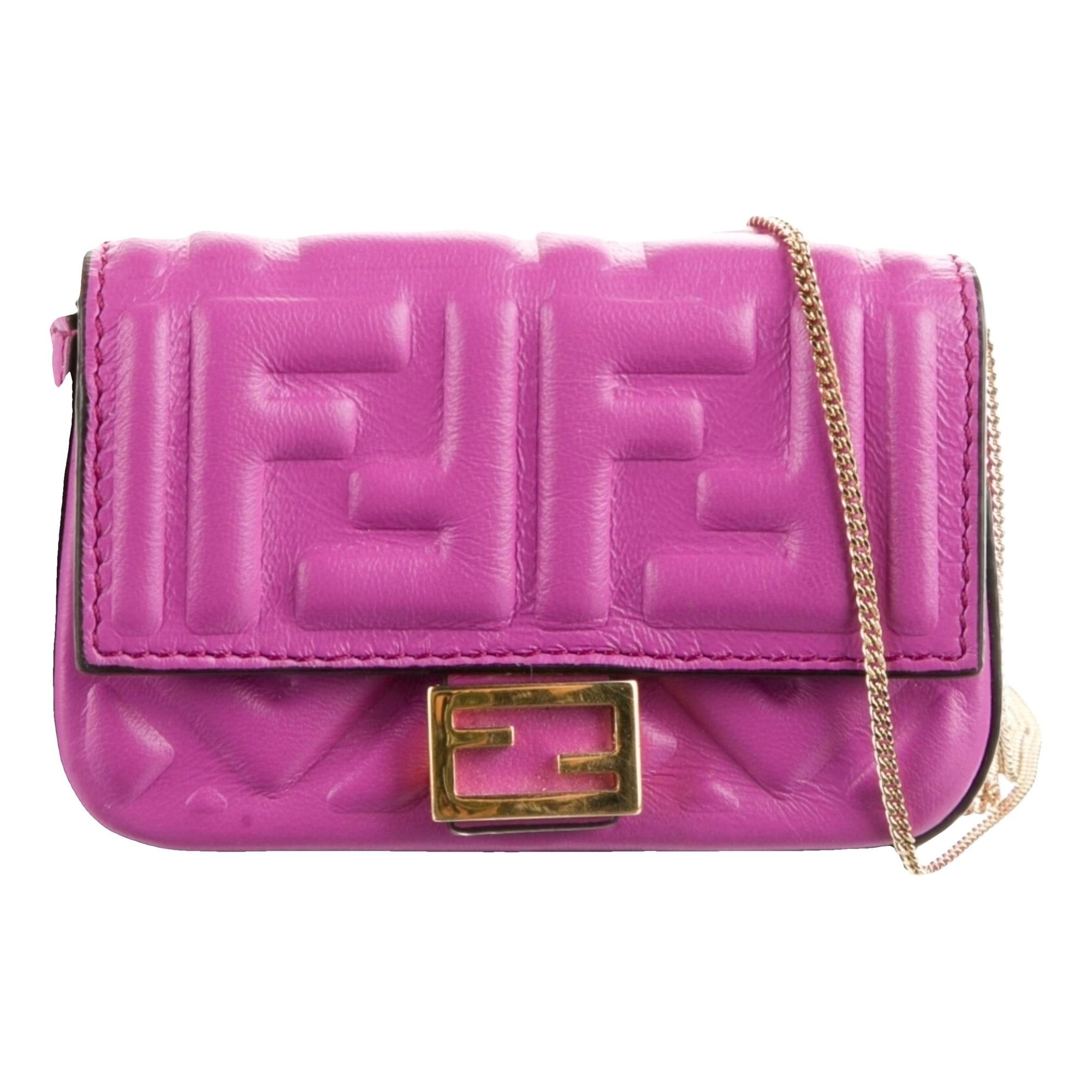 Baguette Chain leather handbag