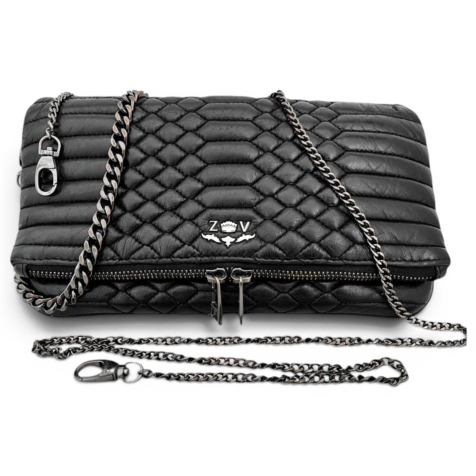 Rock leather crossbody bag