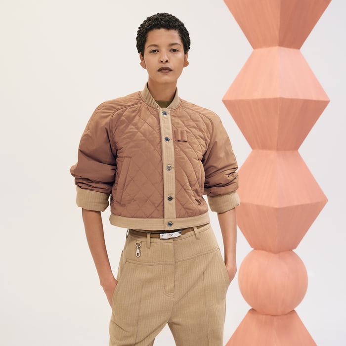 Beige Albâtre Reversible Jacket