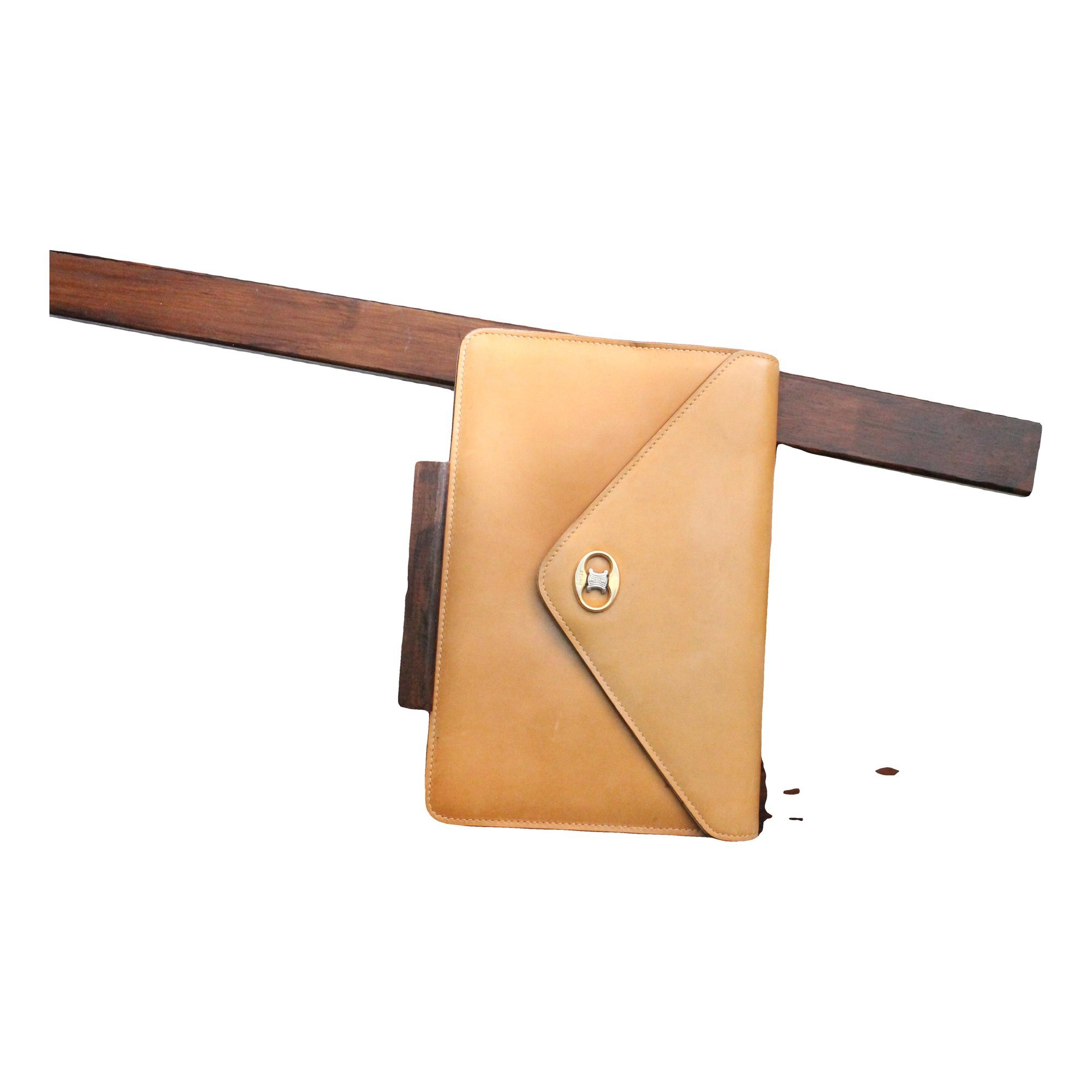 Leather clutch bag
