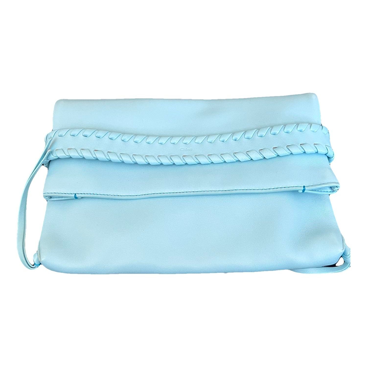 Leather clutch bag