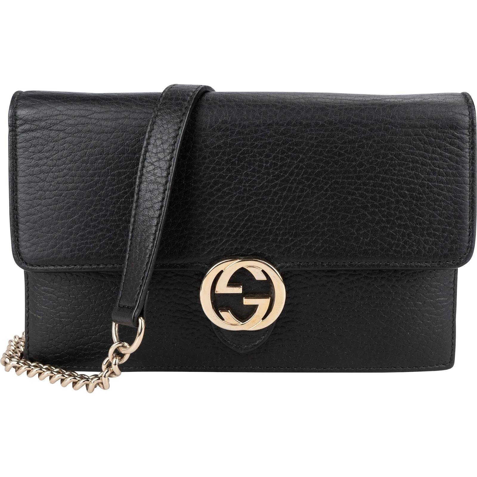 Interlocking leather crossbody bag