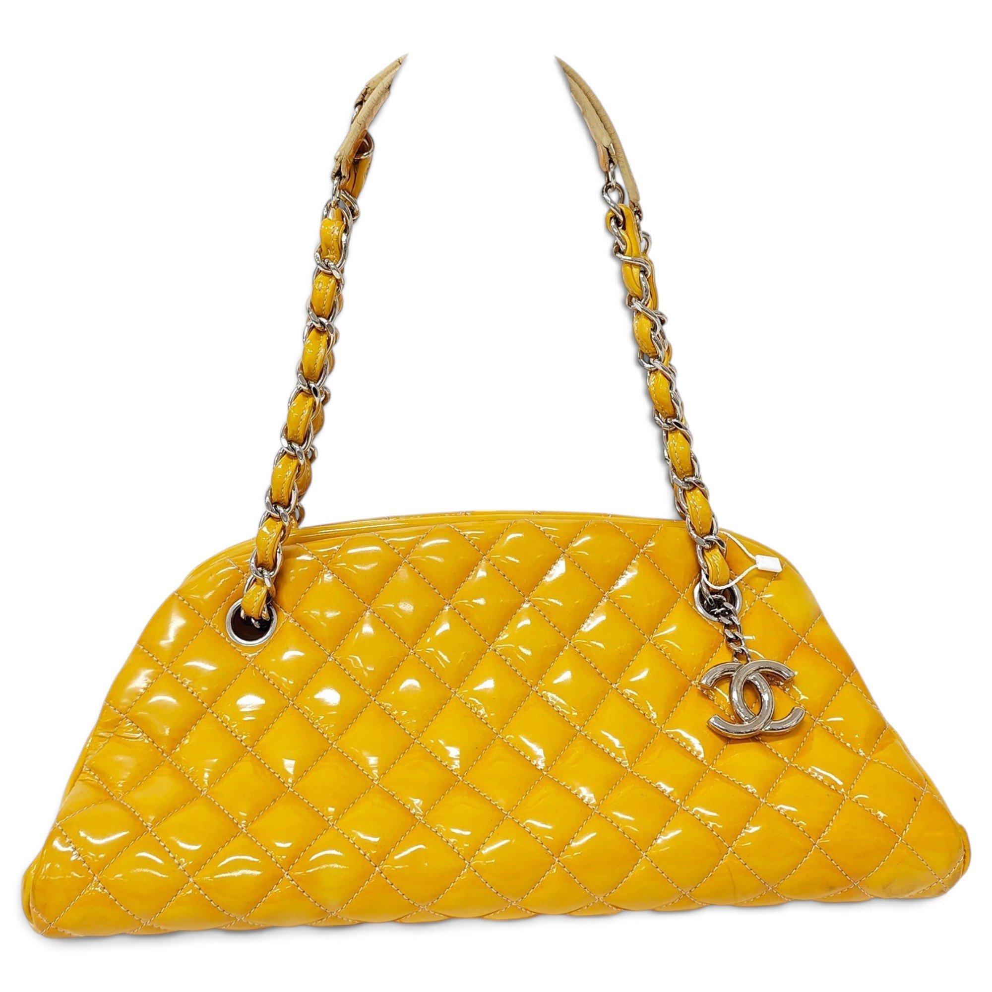 Mademoiselle patent leather handbag