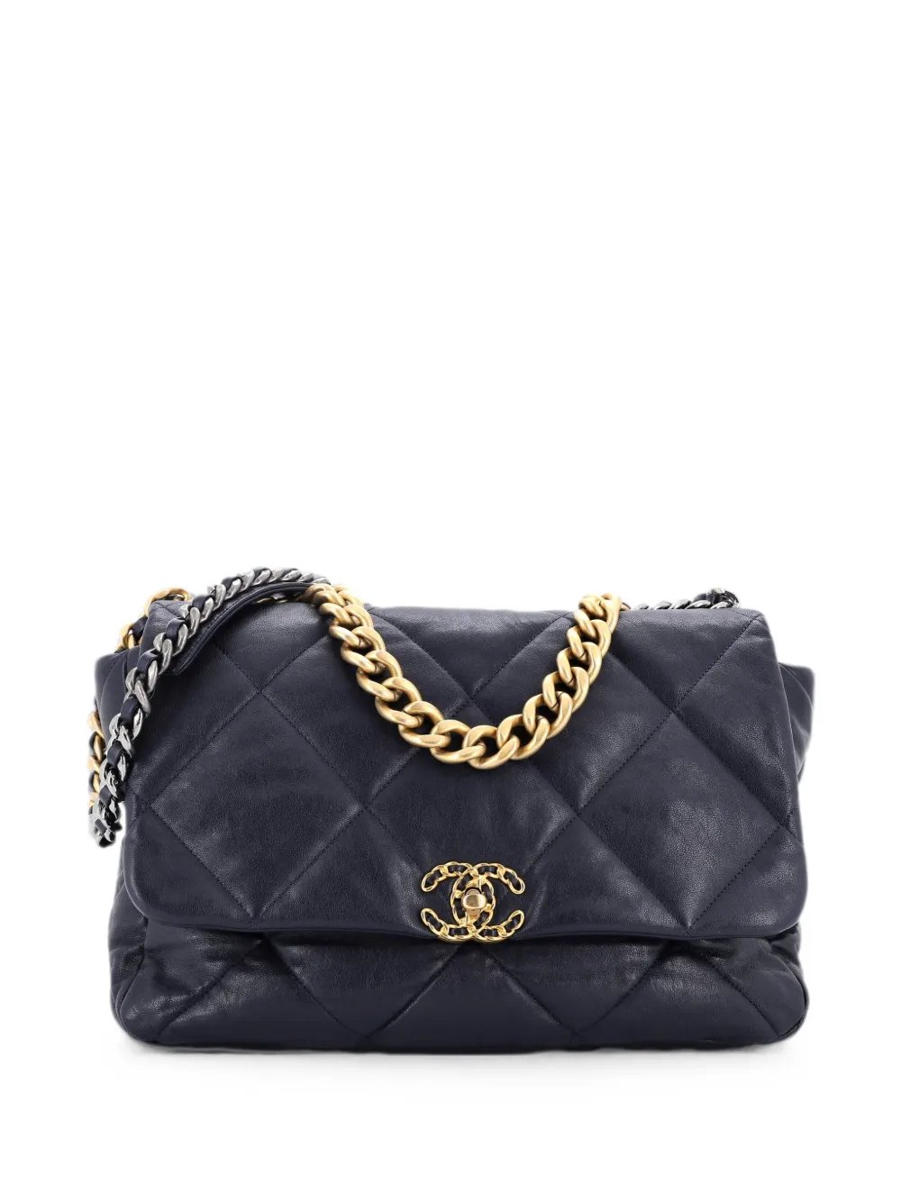 19 Flap Bag Quilted Leather Maxi crossbody bag