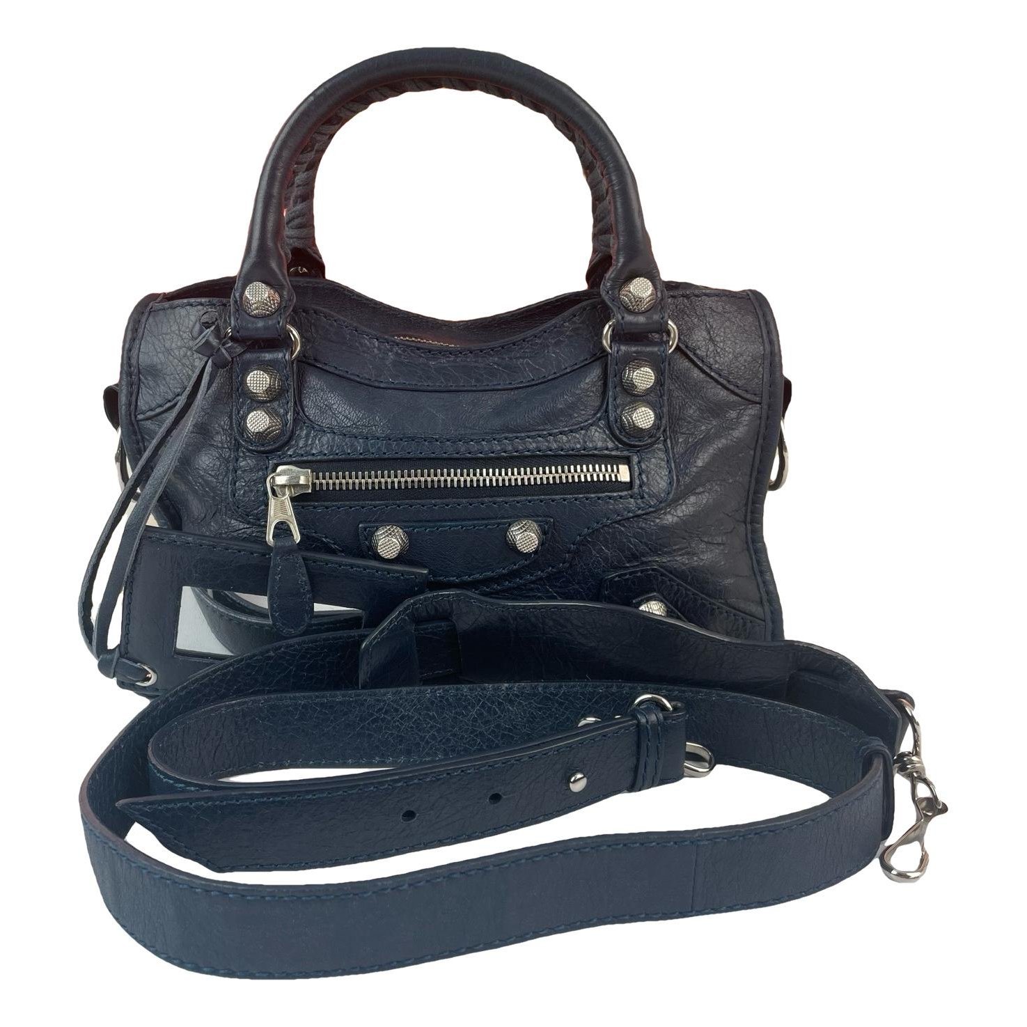 City leather handbag