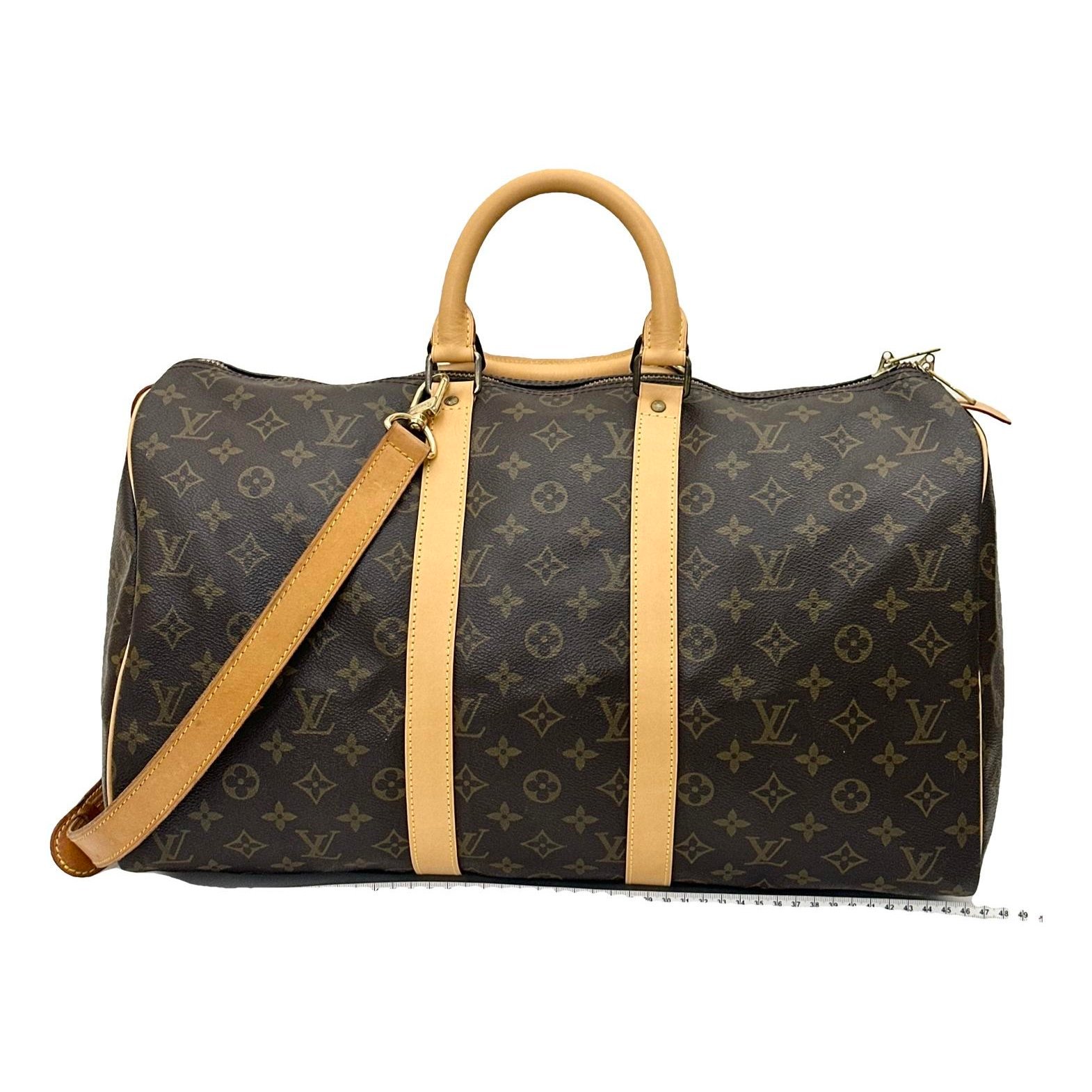 Keepall leather travel bag
