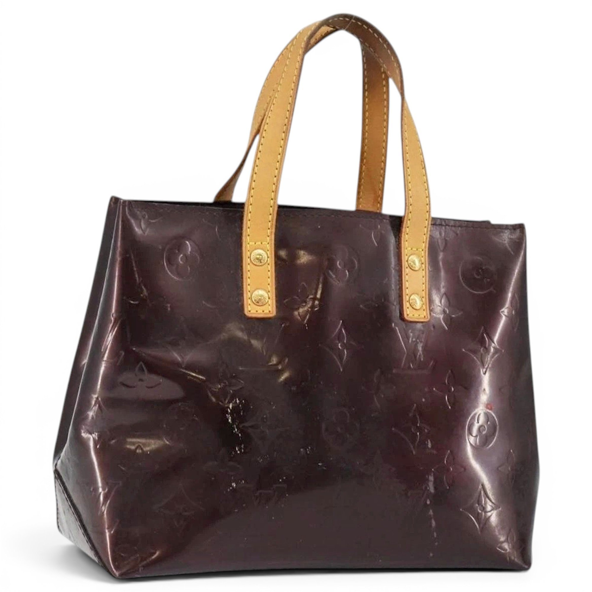 Patent leather handbag