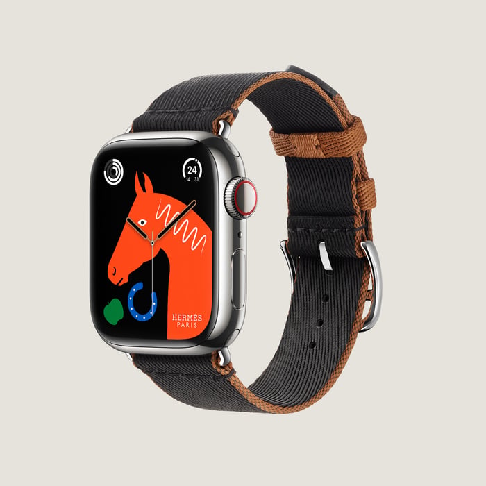 Band Apple Watch Hermès Single Tour 41 MM Twill Jump