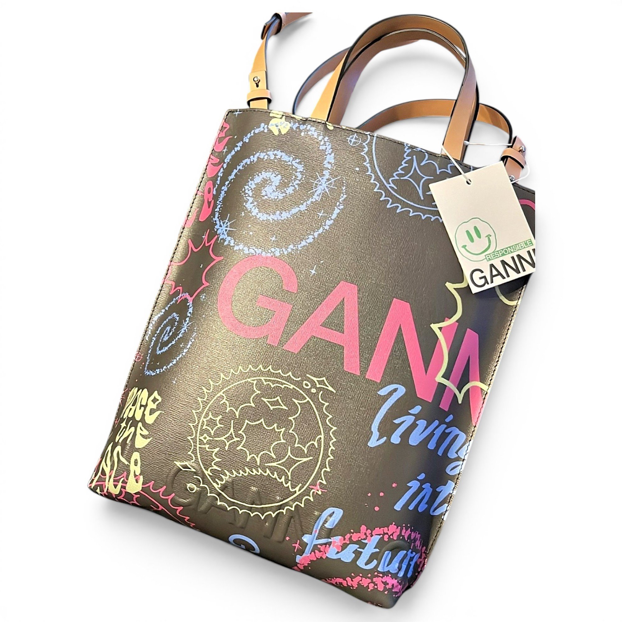 Patent leather tote