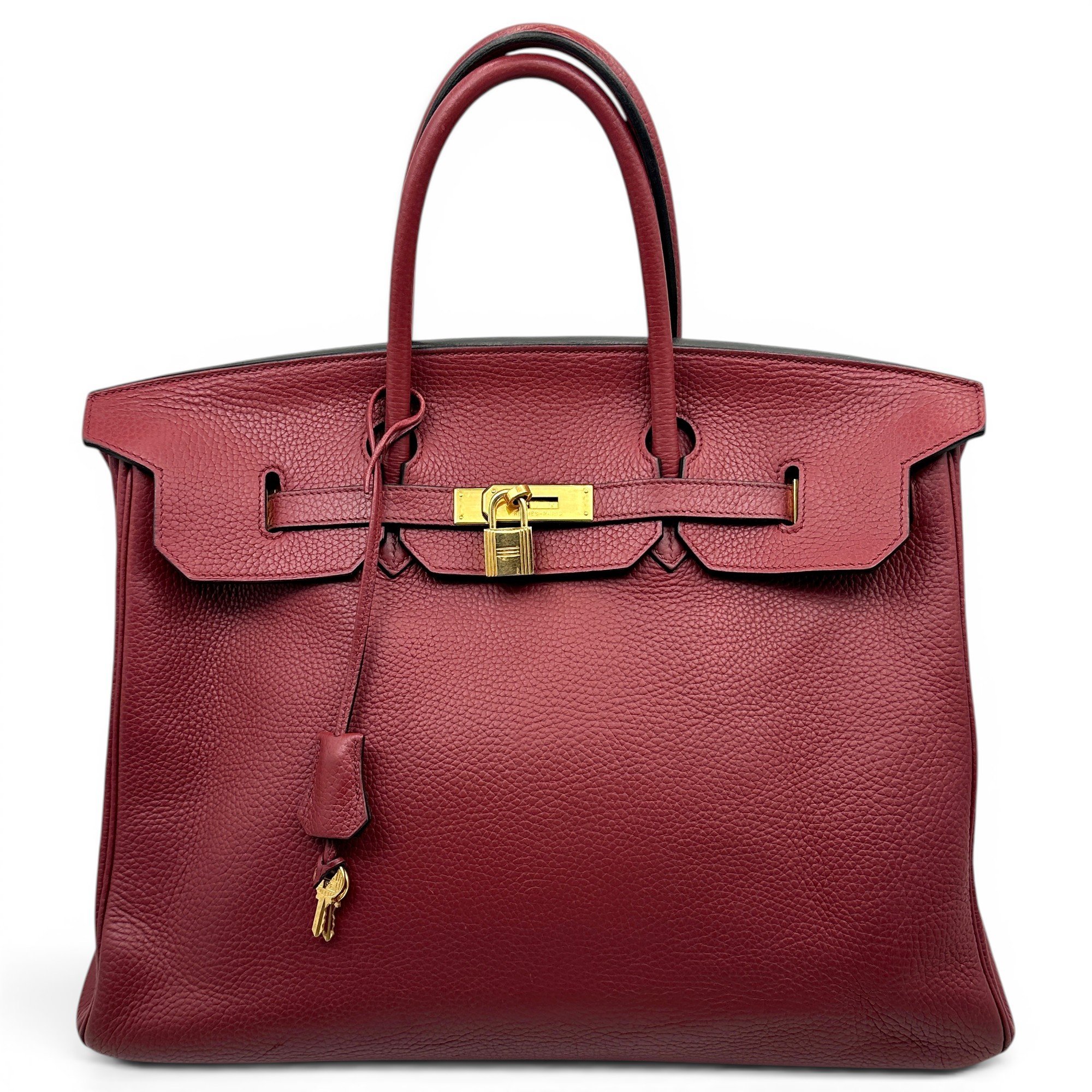 Hermes Birkin 40 Handbag Rouge Grenat Togo Leather 2005