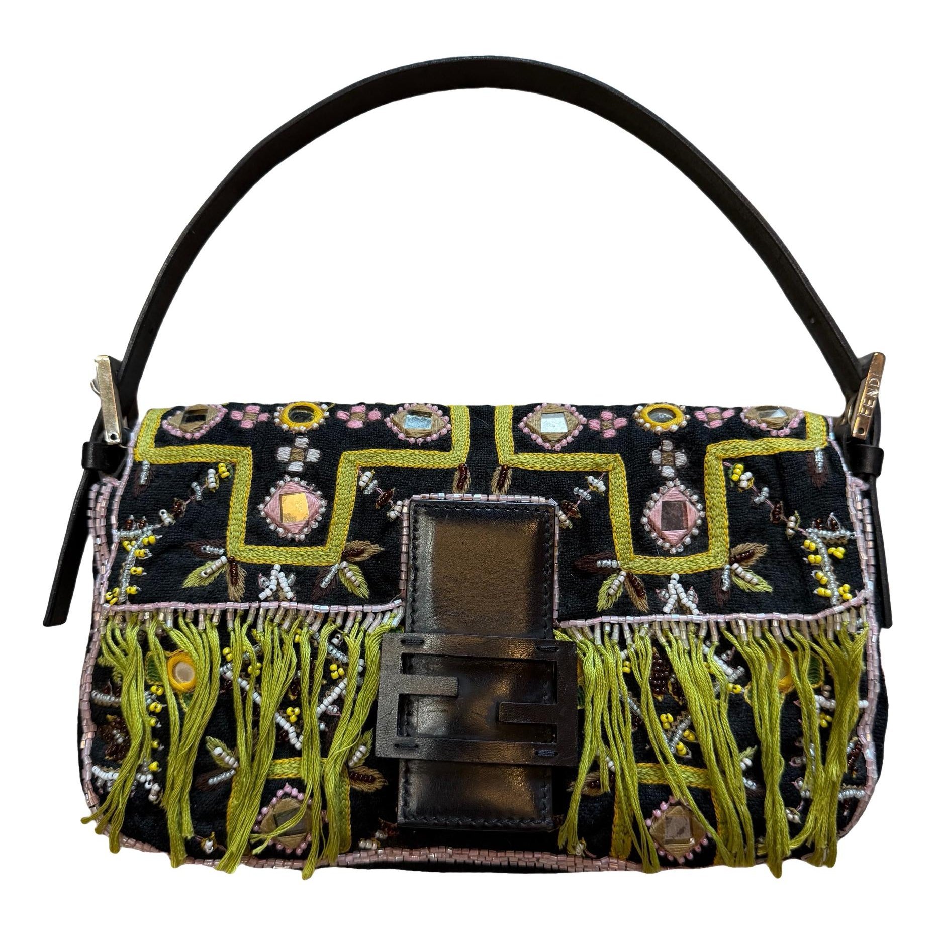 Baguette glitter handbag