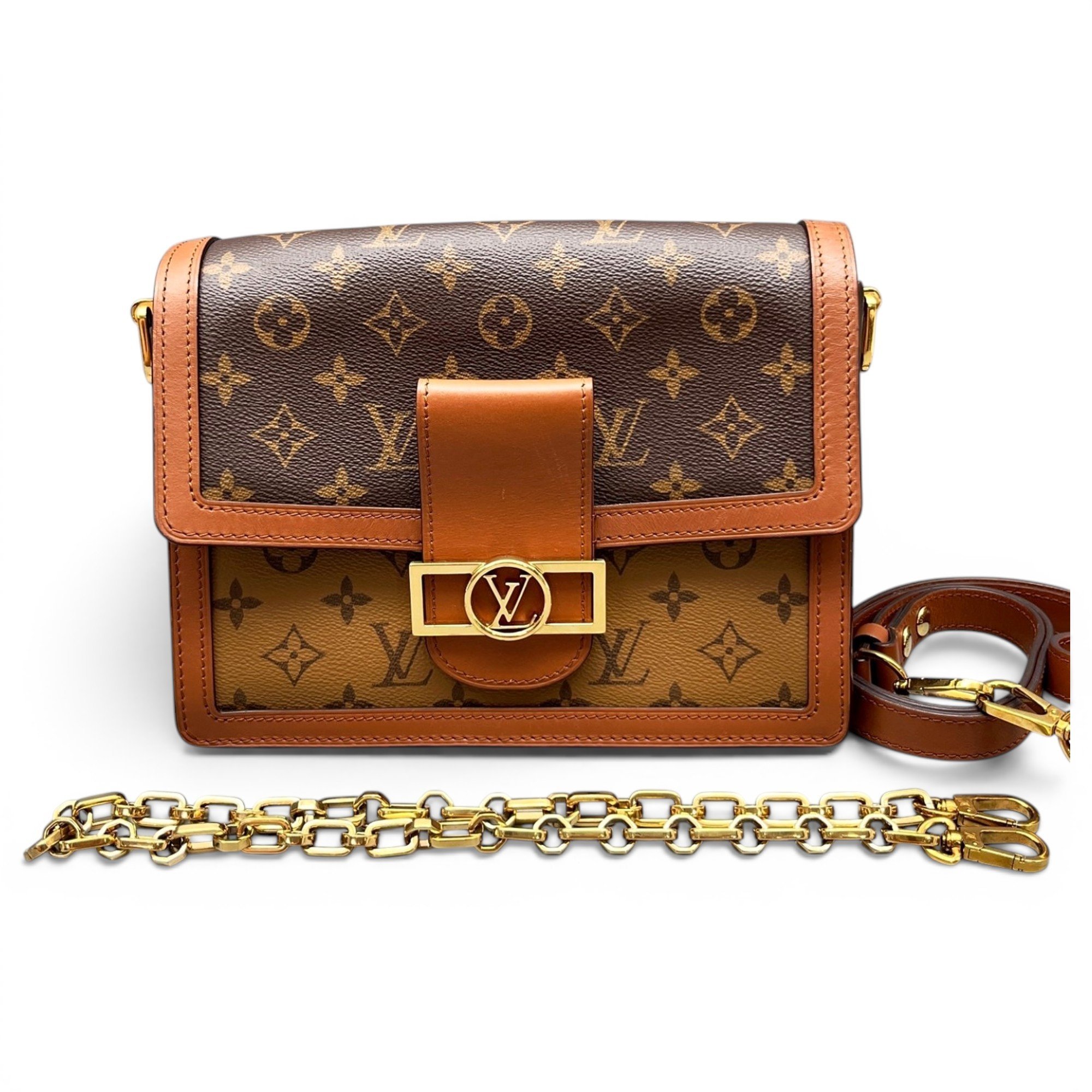 Dauphine leather crossbody bag