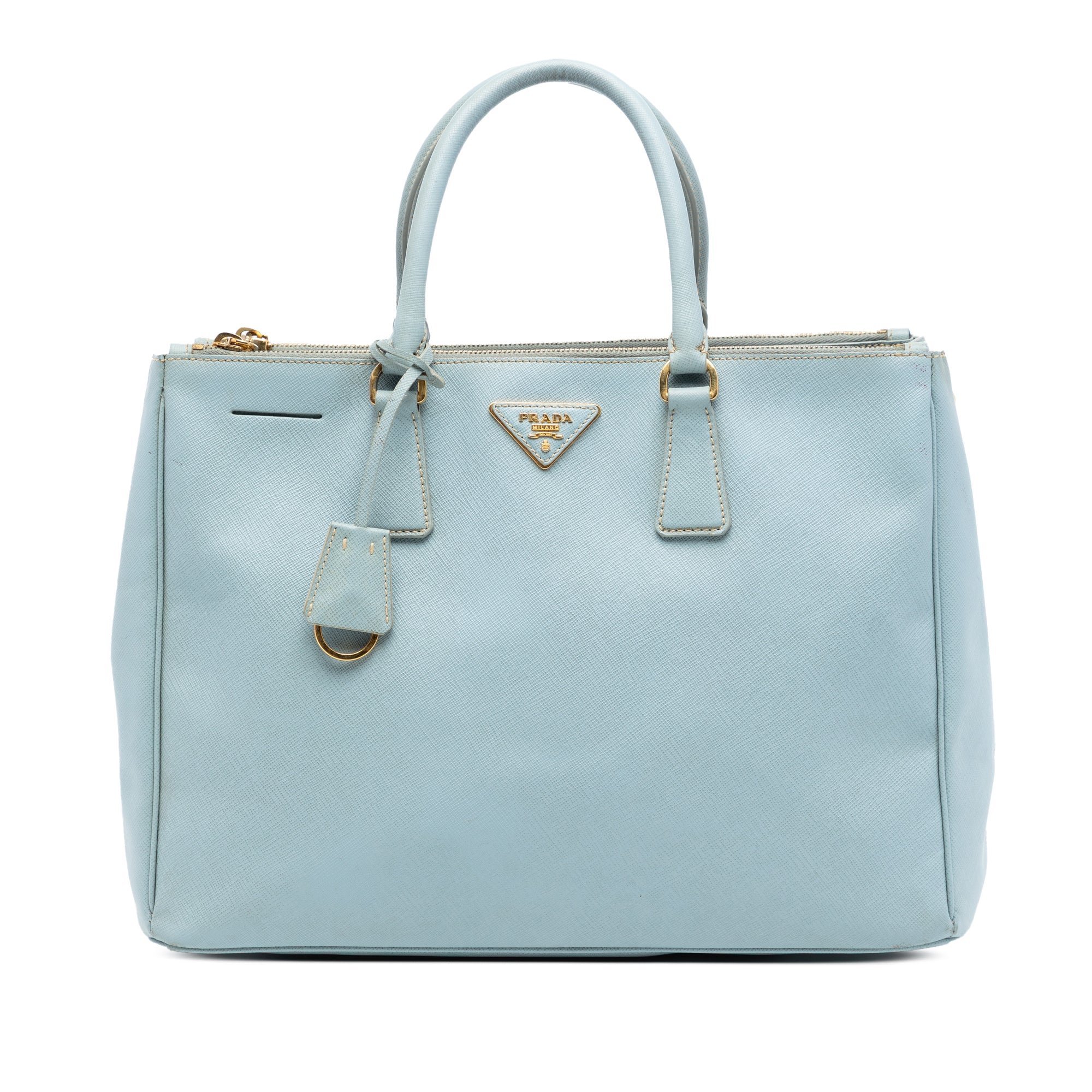Double leather satchel
