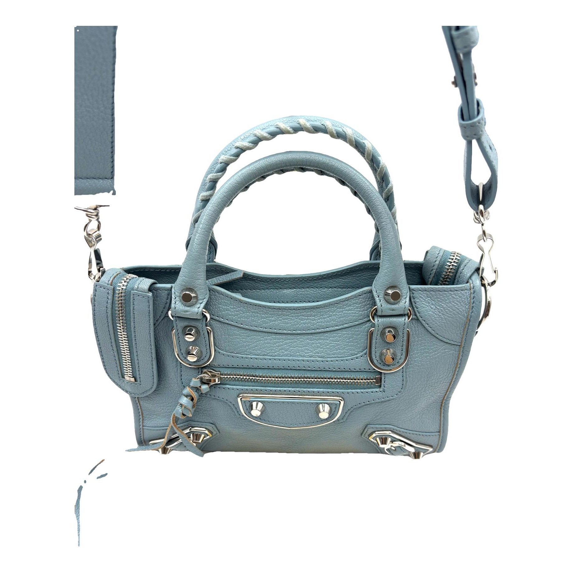 City leather handbag