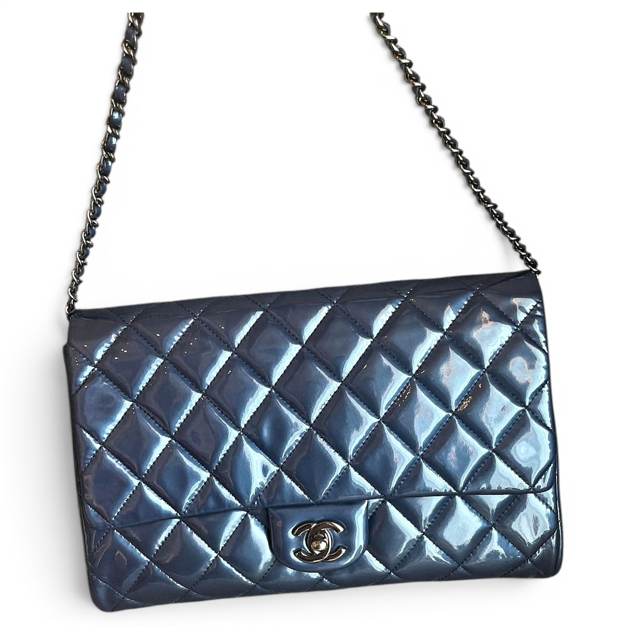 Patent leather handbag