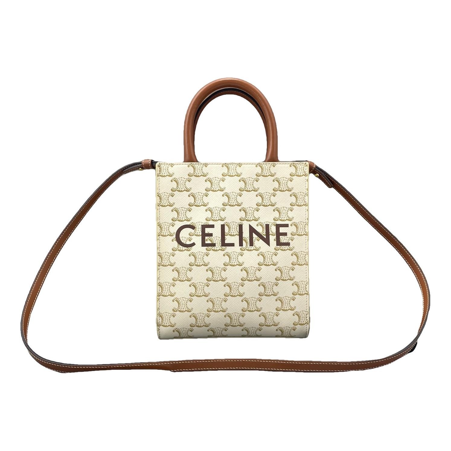 Cabas Vertical leather handbag